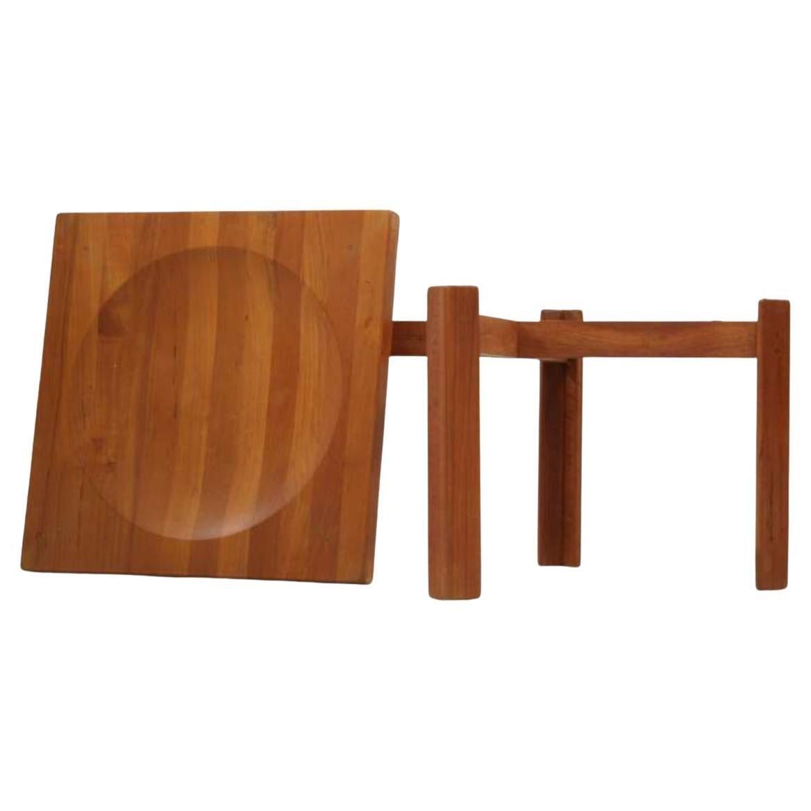 Danish Jens Quistgaard Teak Tray Table with Concave Top Denmark 1960s For Sale