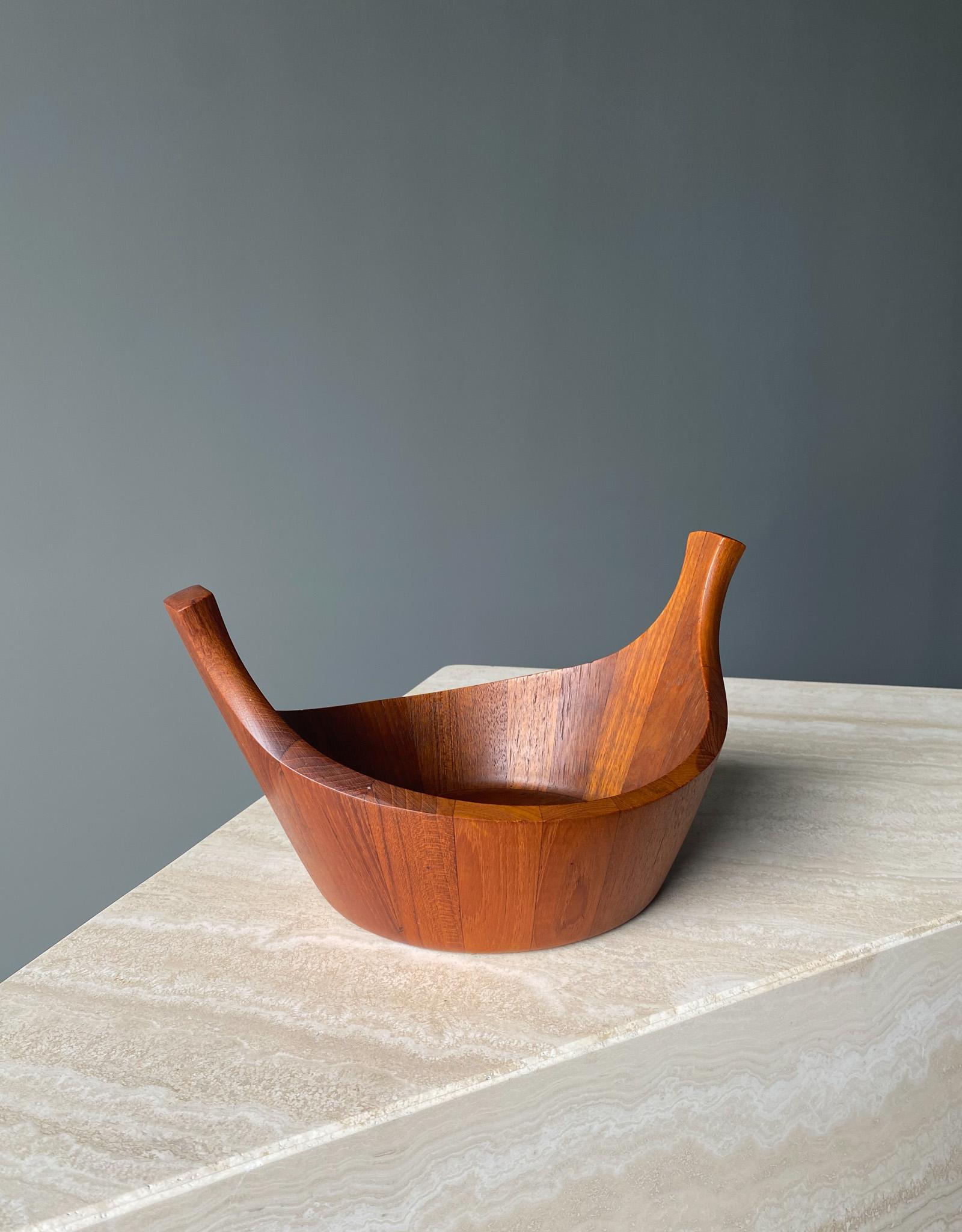 Jens Quistgaard Teak Viking Bowl for Dansk, Denmark, 1950s For Sale 4