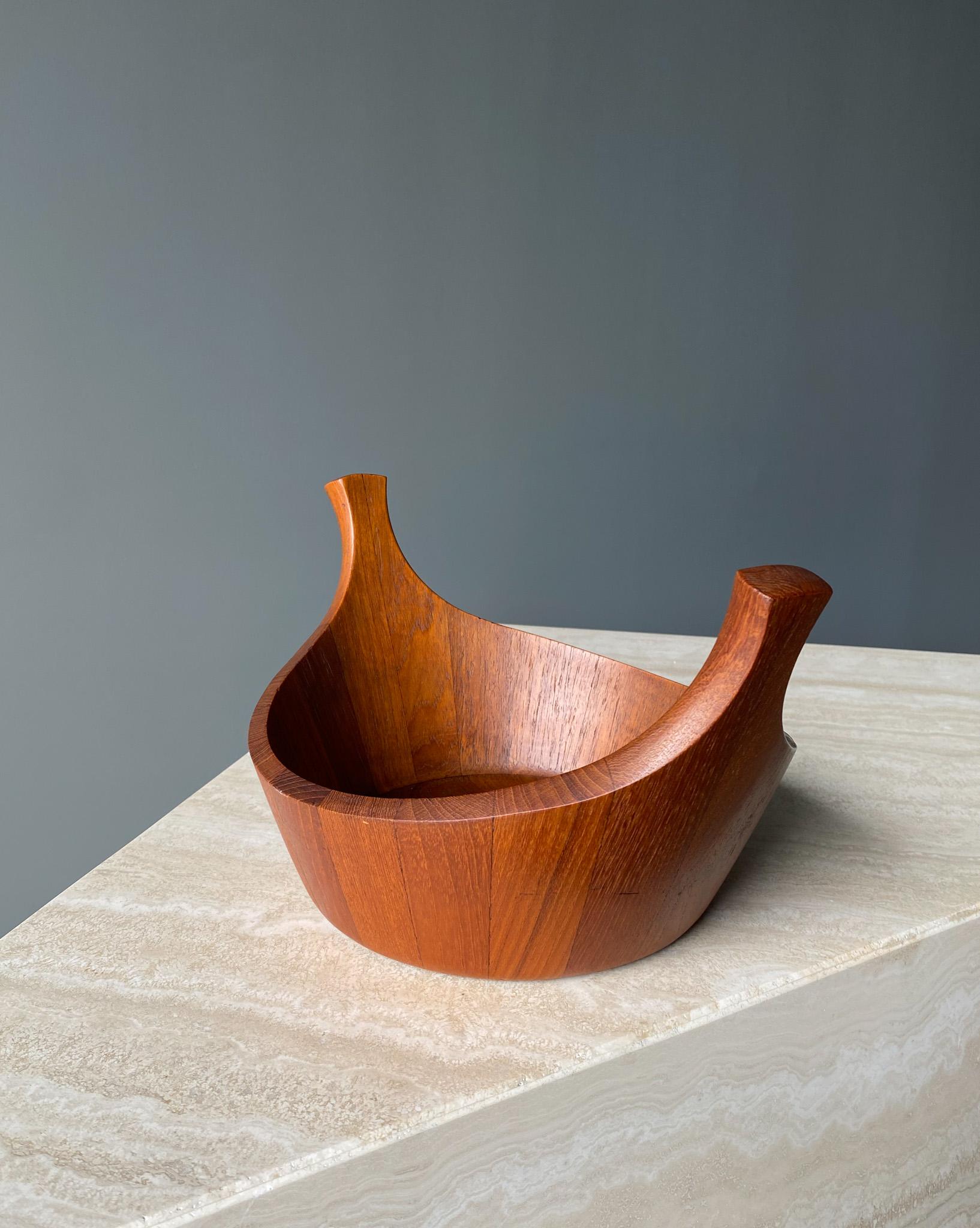 Jens Quistgaard Teak Viking Bowl for Dansk, Denmark, 1950s 5