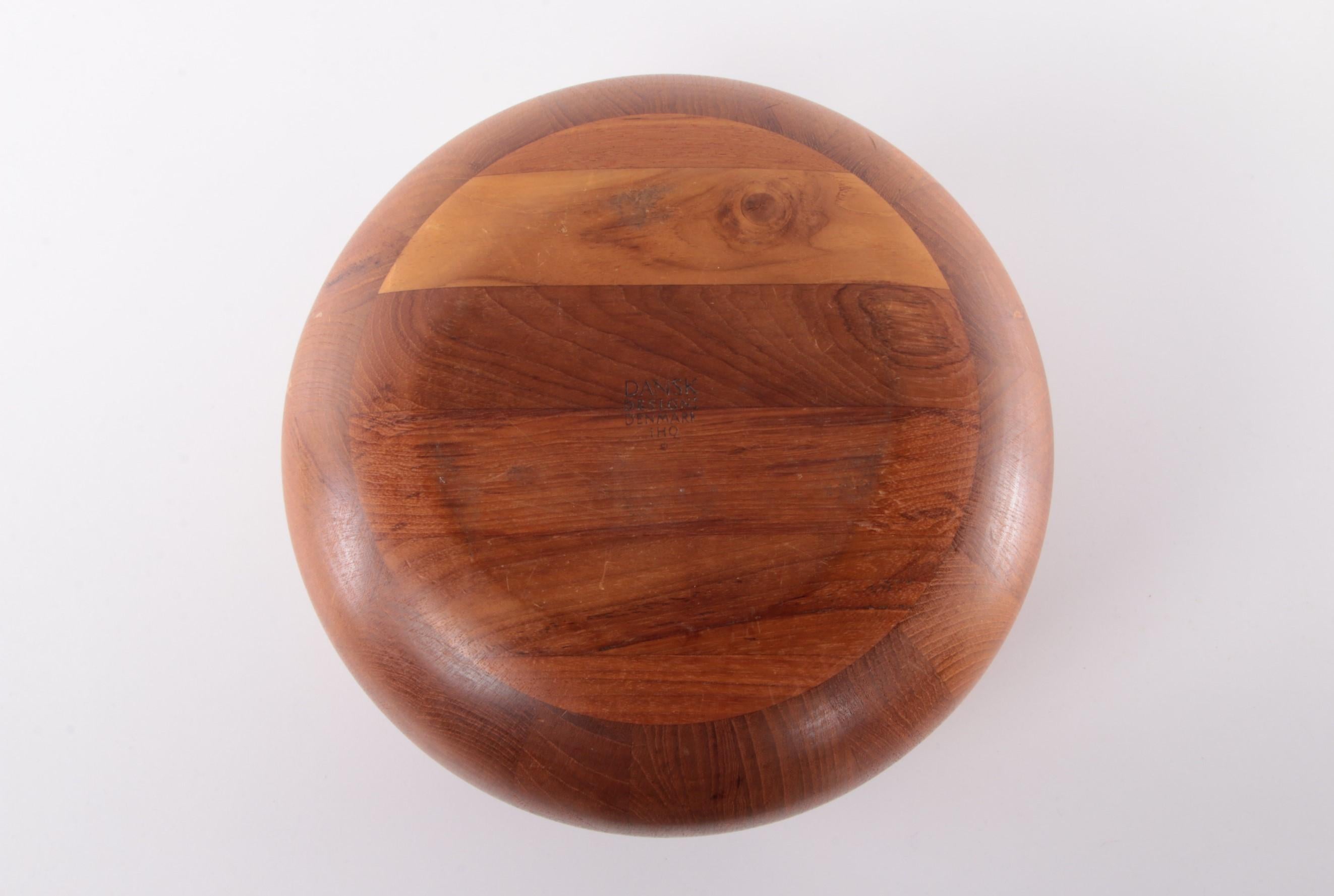 Mid-20th Century Jens Quistgaard Teak Wooden Bowl with Salad Cutlery by Dansk Design