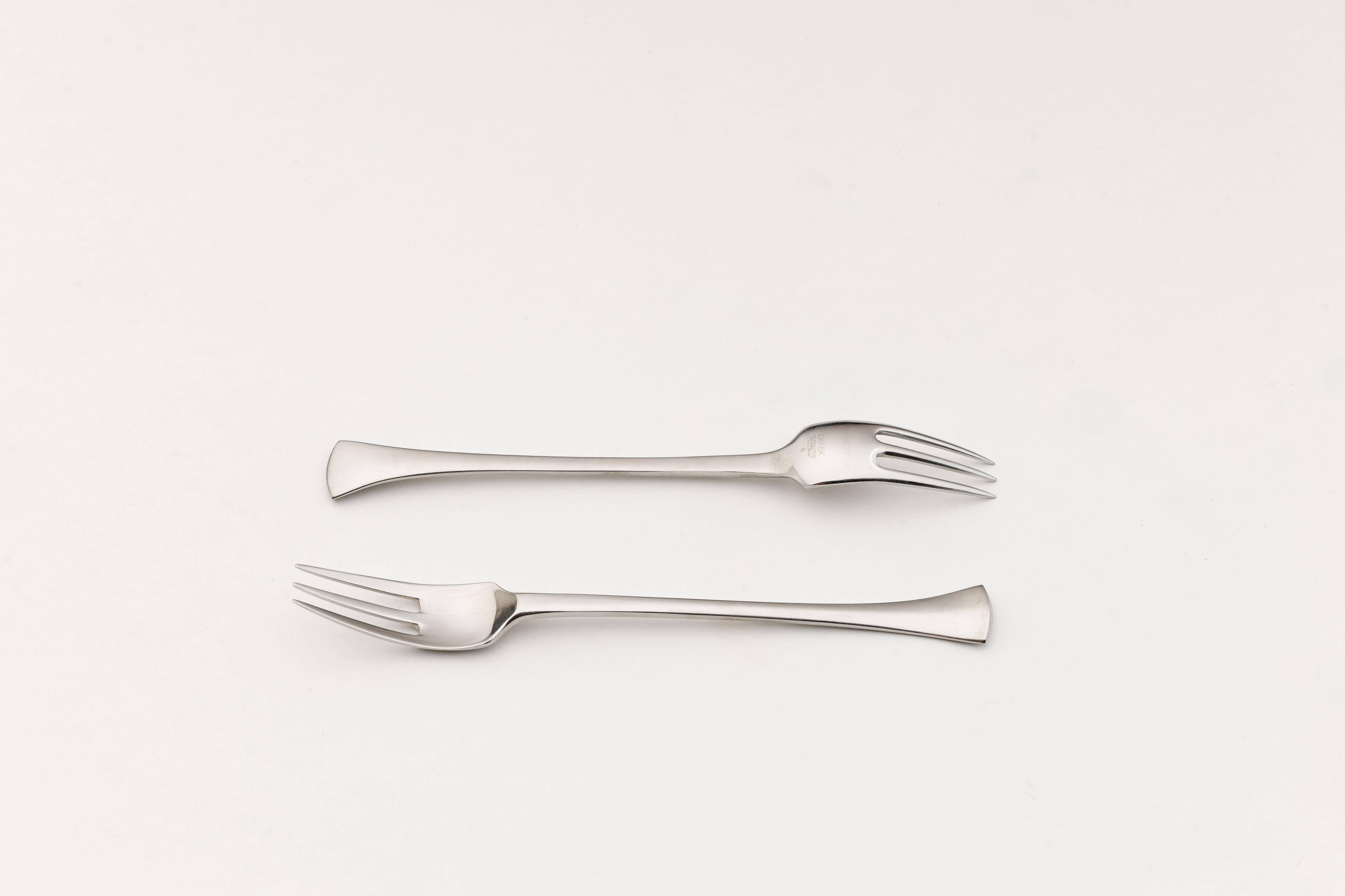 Stainless Steel Jens Quistgaard 'Thistle' '1969' Danish Modern Flatware for Dansk, 6 Service