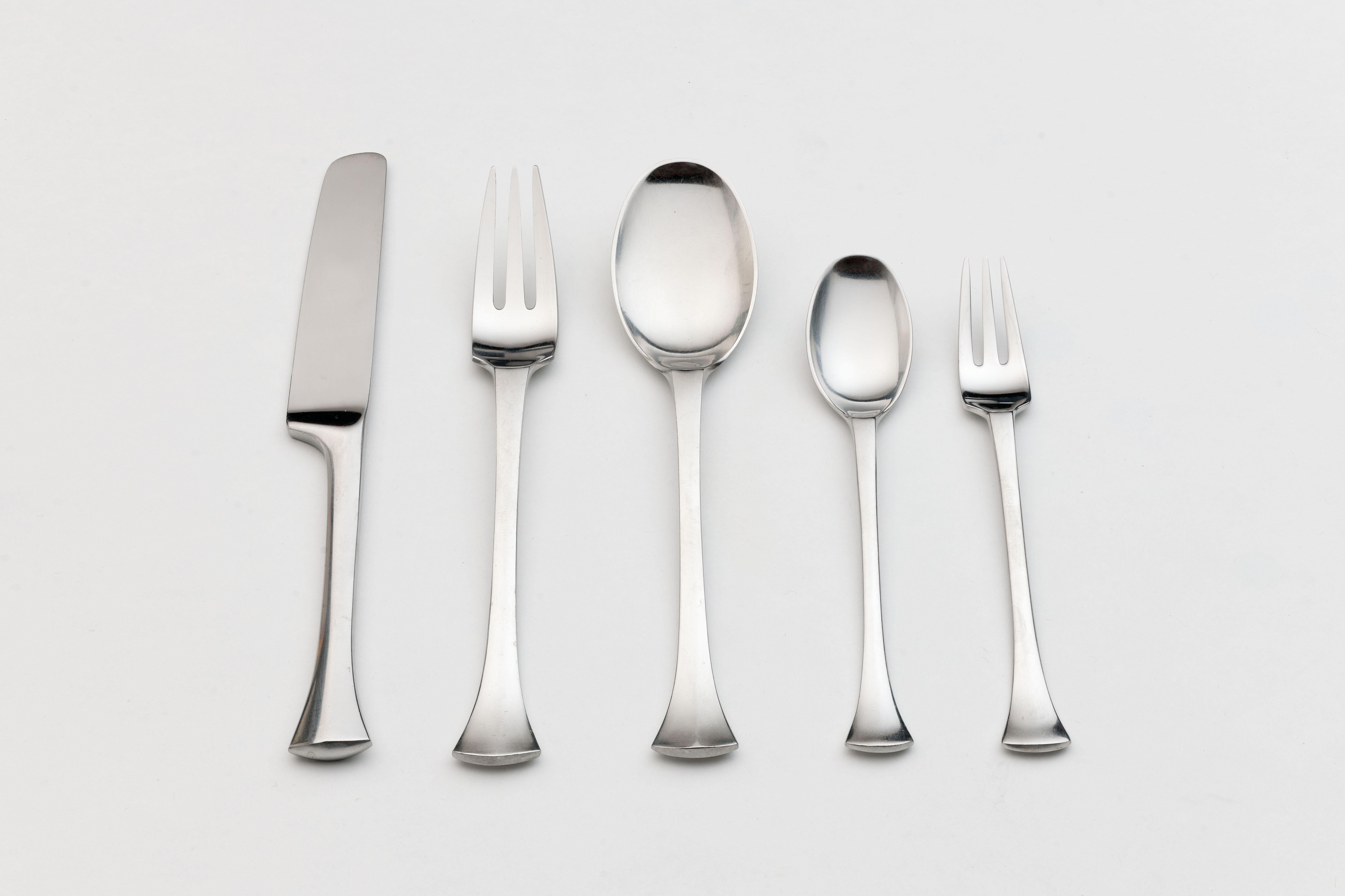 Jens Quistgaard 'Thistle' '1969' Danish Modern Flatware for Dansk, 6 Service 2