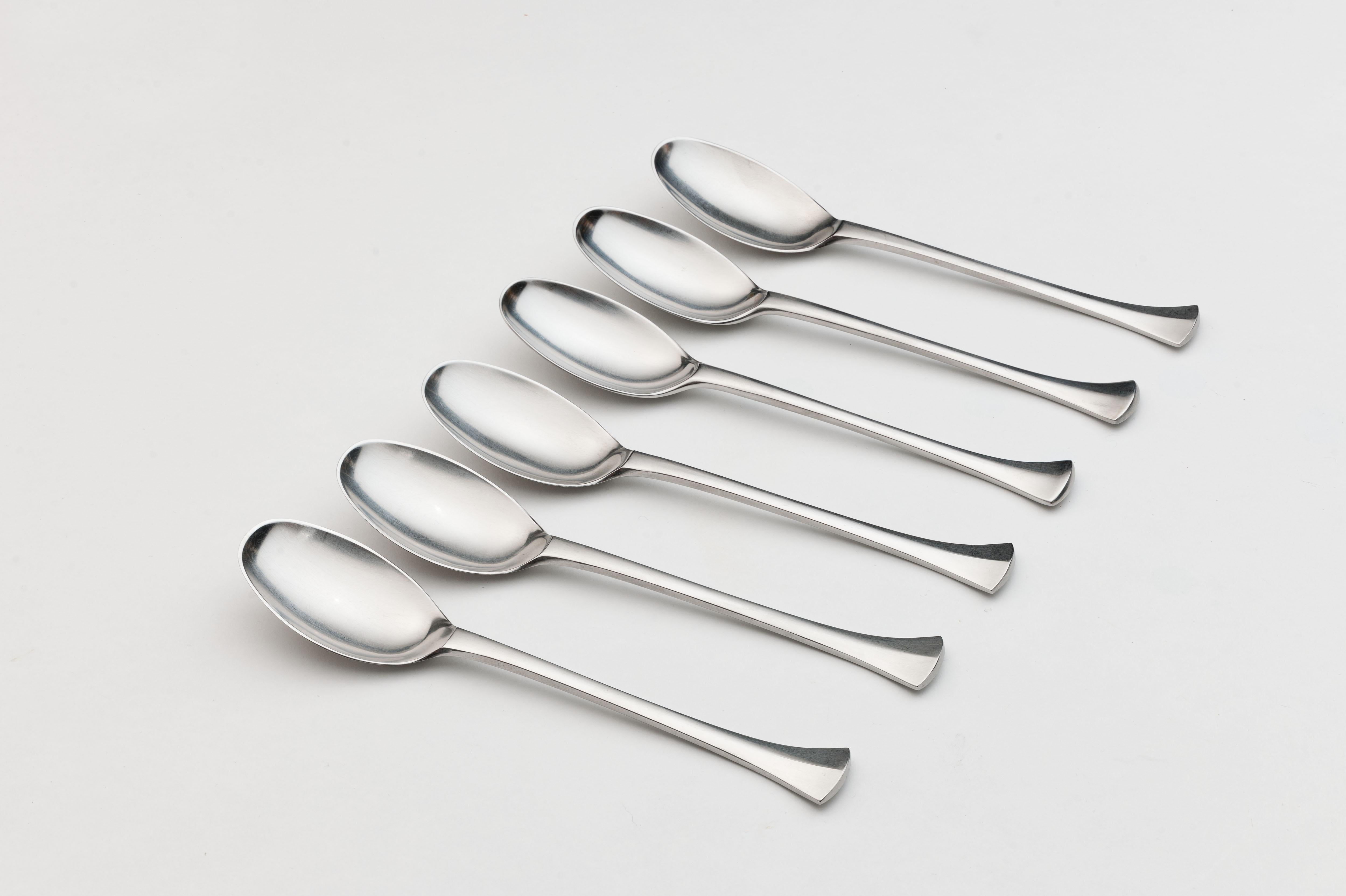 Scandinavian Modern Jens Quistgaard 'Thistle' '1969' Danish Modern Flatware for Dansk, 6 Service