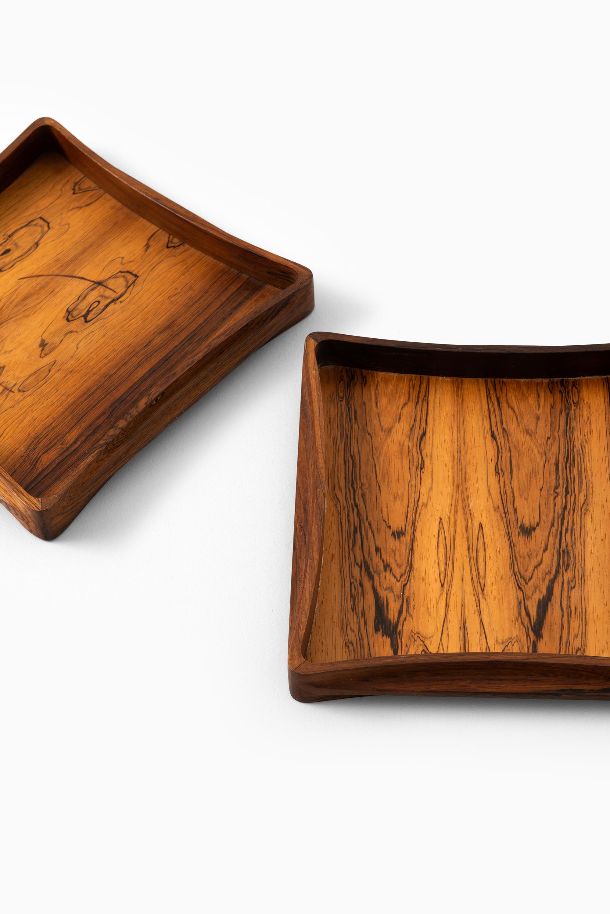 Mid-20th Century Jens Quistgaard Trays in Rosewood by Dansk in Denmark