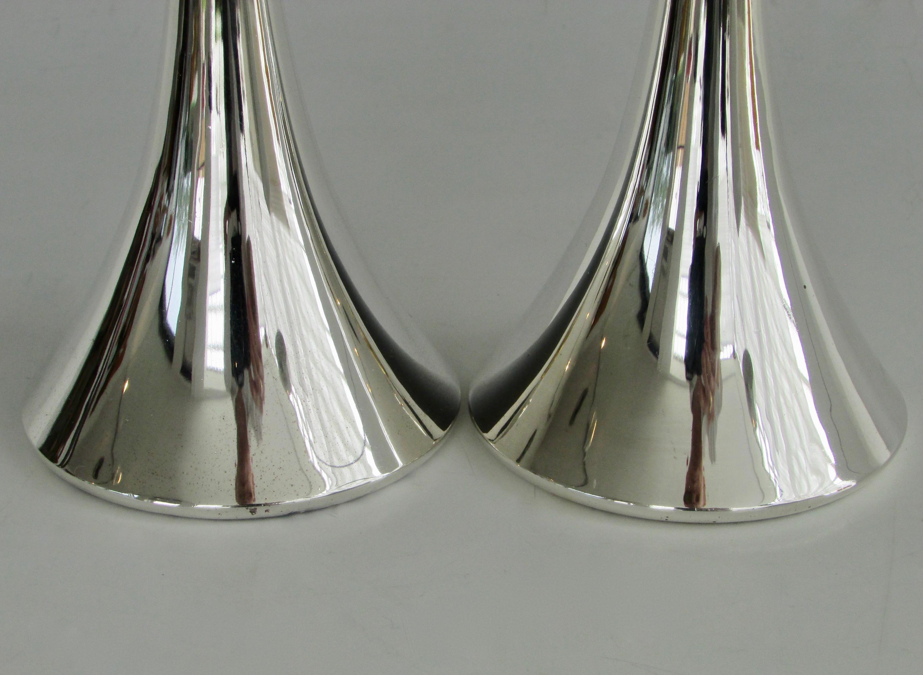 Jens Quistguaard for Dansk Designs Candlesticks, a Pair In Good Condition For Sale In Ferndale, MI