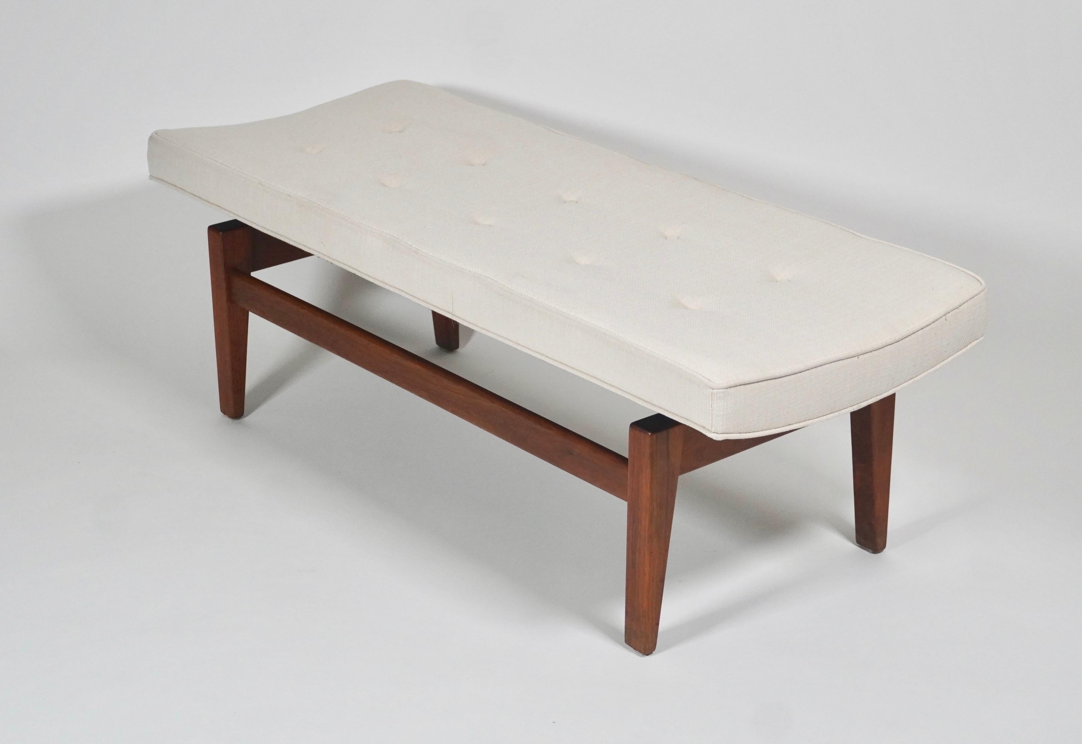 Jens Risom '1916-2016' Floating Bench in Silk & Walnut for Jens Risom Design Inc For Sale 1