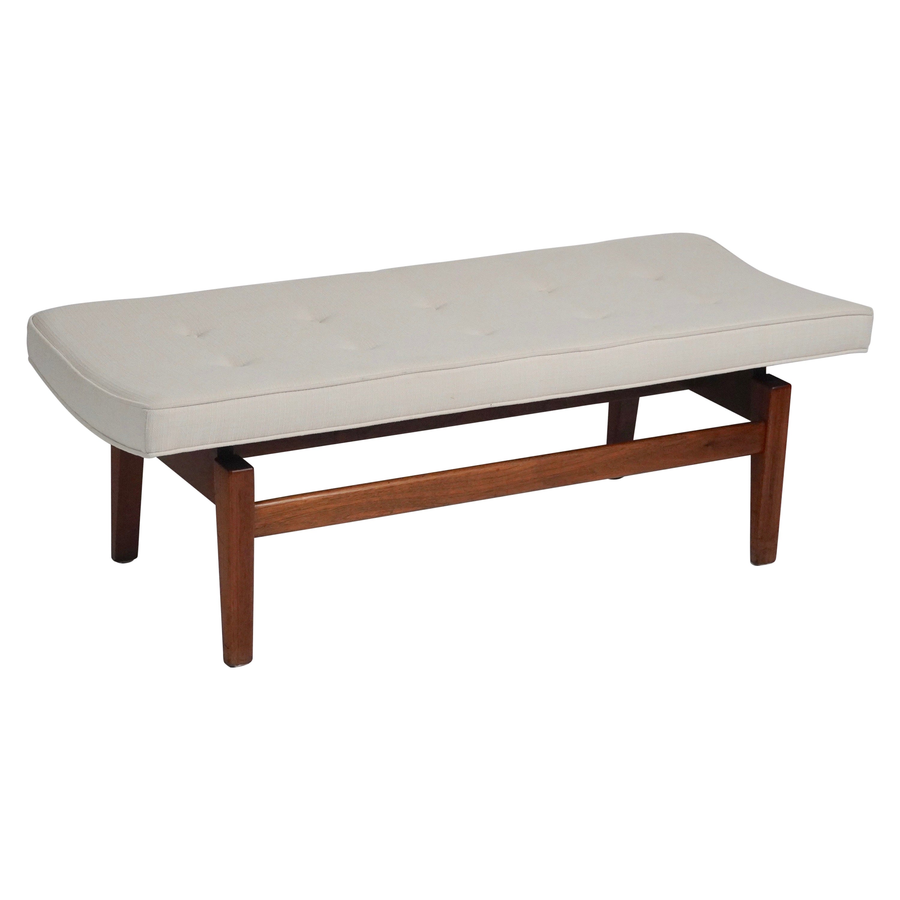 Jens Risom '1916-2016' Floating Bench in Silk & Walnut for Jens Risom Design Inc