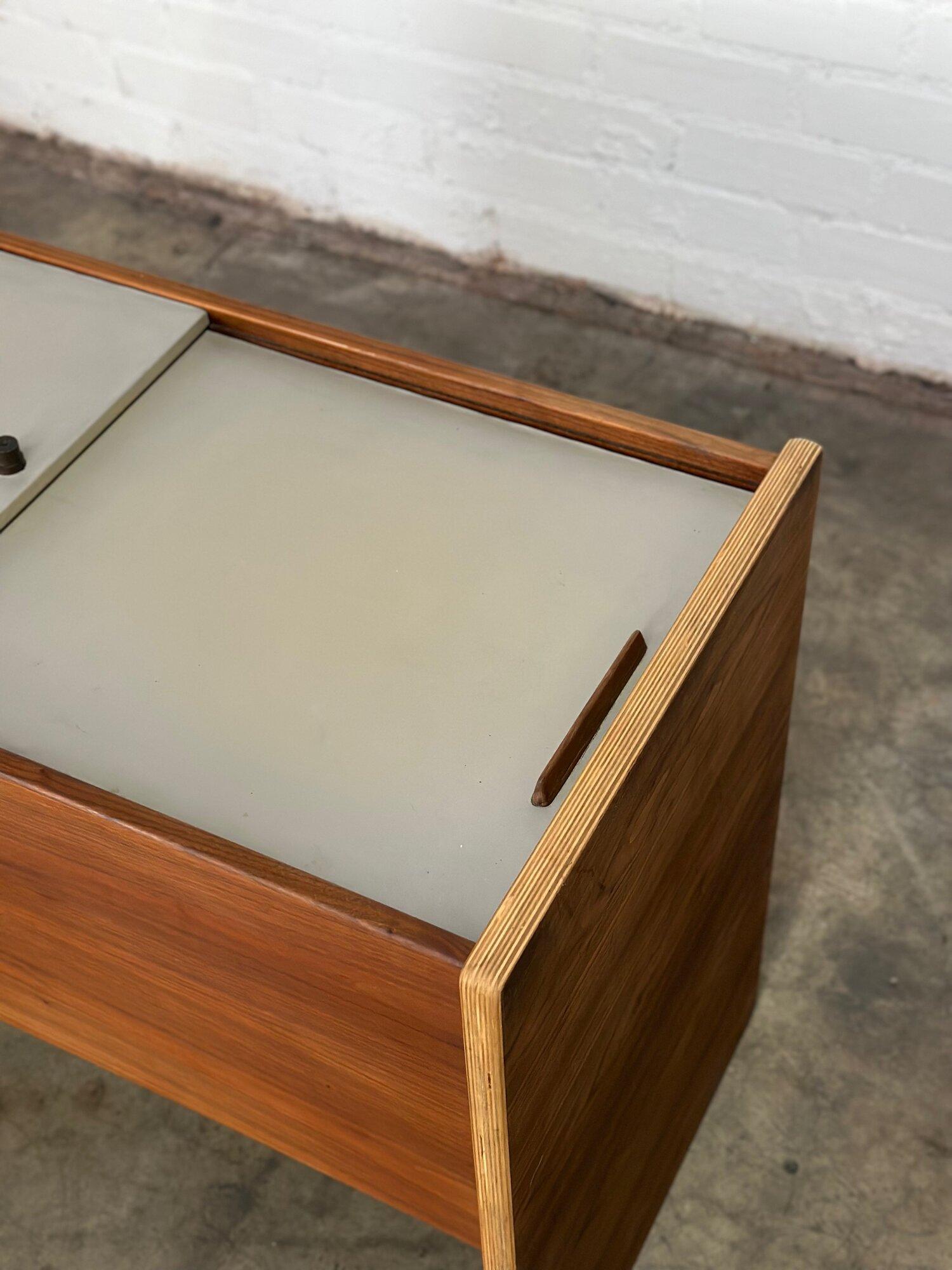 Wood Jens Risom 1970s Modernist File Cabinet For Sale