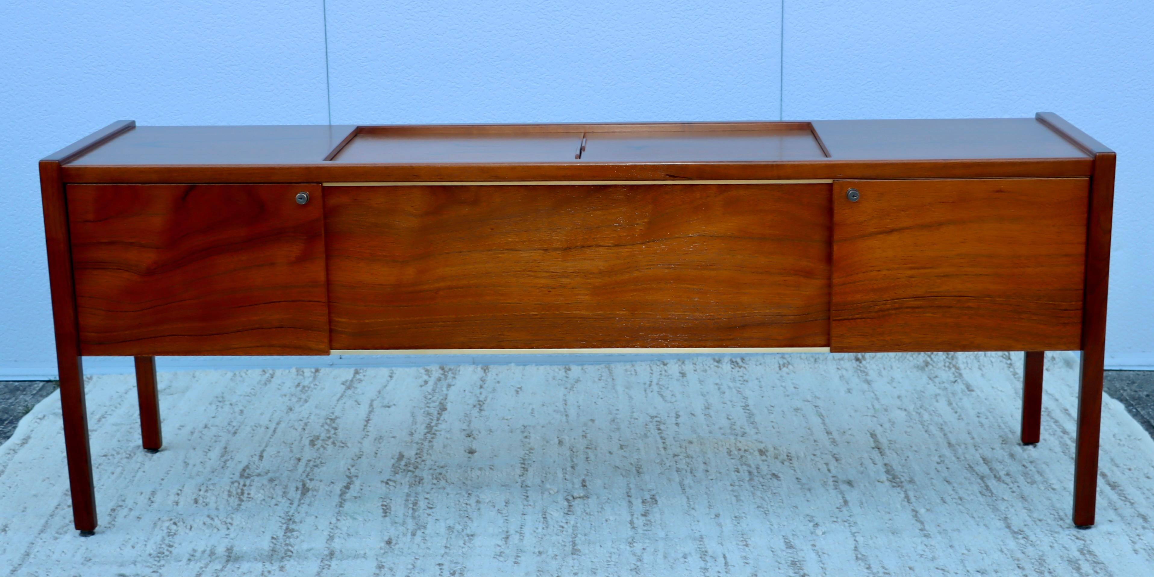 Jens Risom 1970s Paldao Wood Modernist File Cabinet For Sale 3