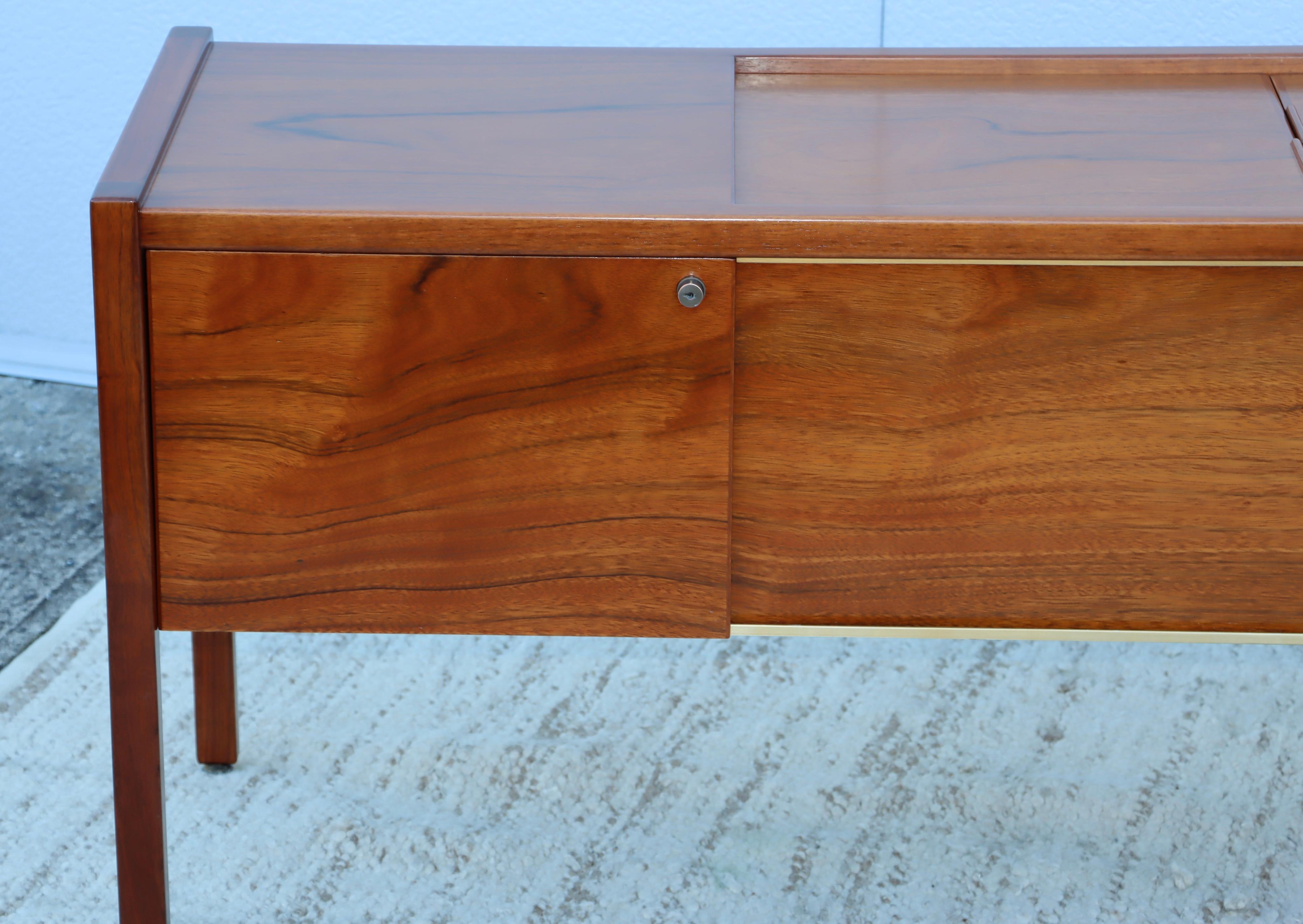 American Jens Risom 1970s Paldao Wood Modernist File Cabinet For Sale