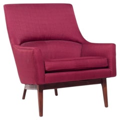 Jens Risom A-Chair Mid Century Walnut Lounge Chair