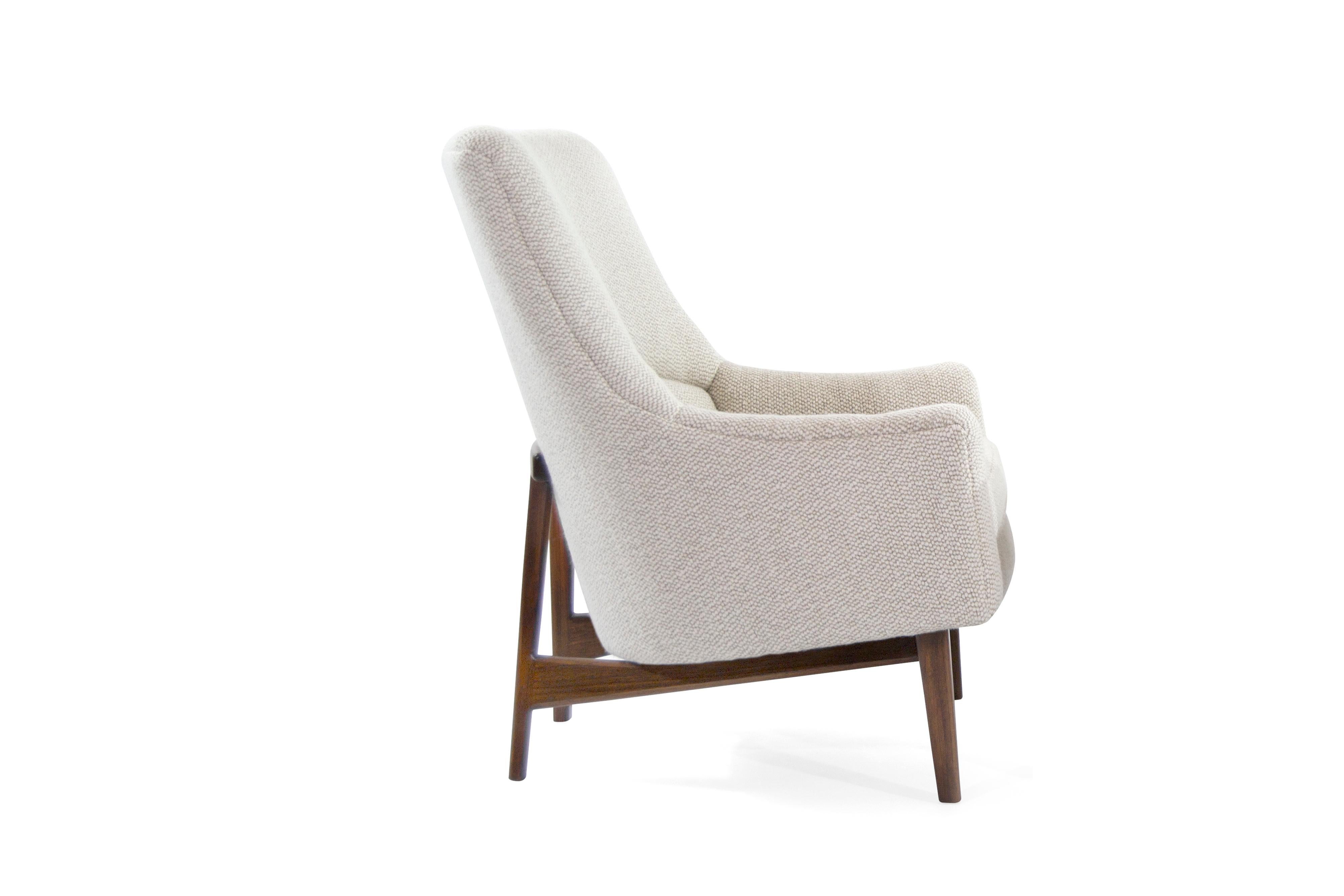 Mid-Century Modern Jens Risom A-Line Lounge Chair, Model #2136