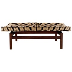 Jens Risom Bench in Zebra Hide