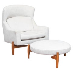 Grande chaise et ottomane Jens Risom de Ralph Pucci