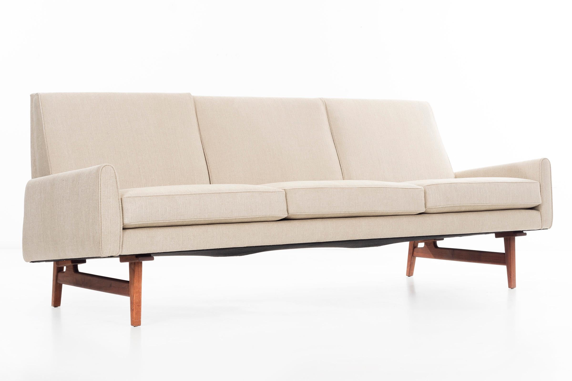 Mid-Century Modern Jens Risom Bracket Back Sofa