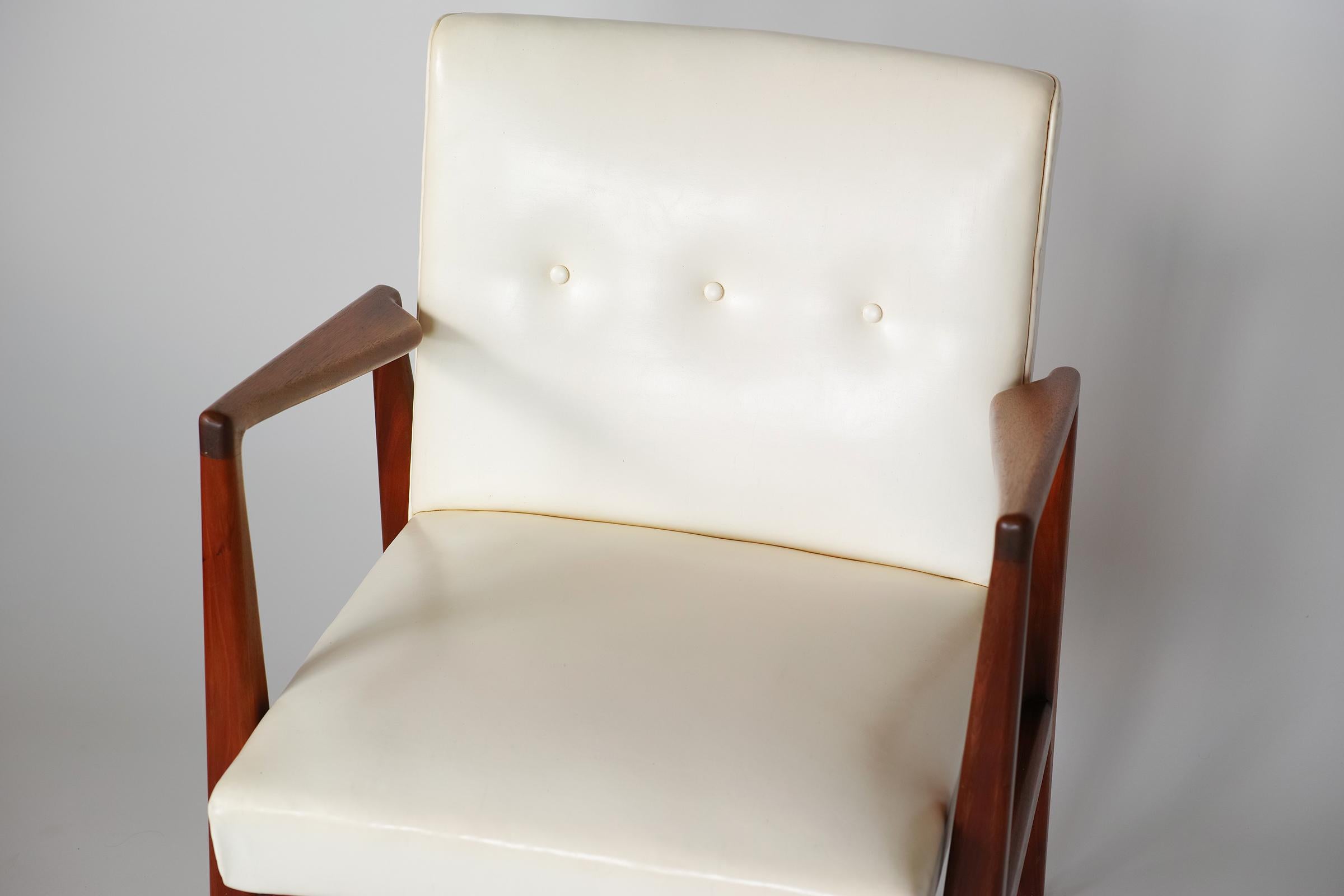 Upholstery Jens Risom C-120 Armchair For Sale