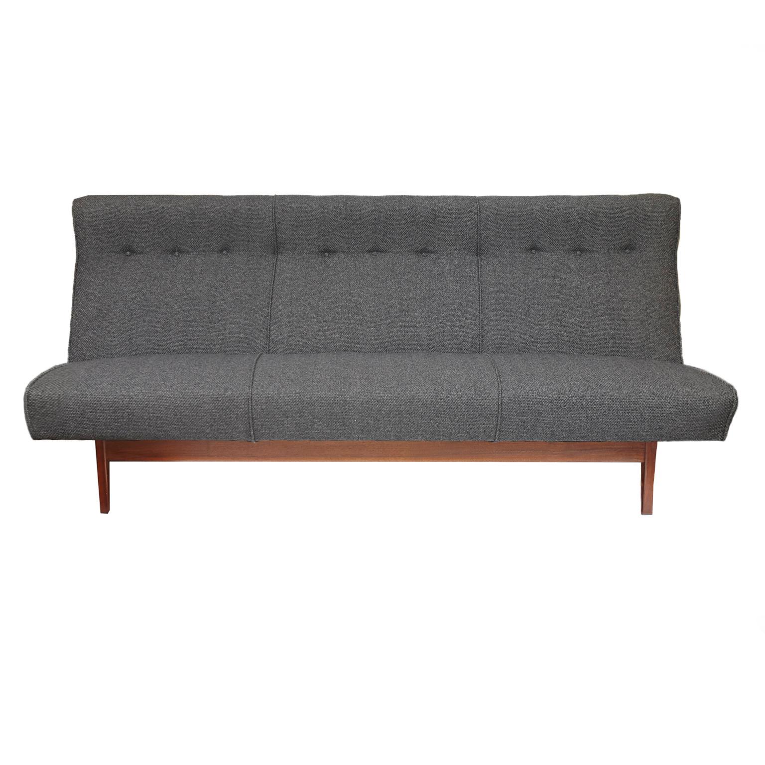 Jens Risom Charcoal Grey Sofa and Matching Love Seat Model U251 7
