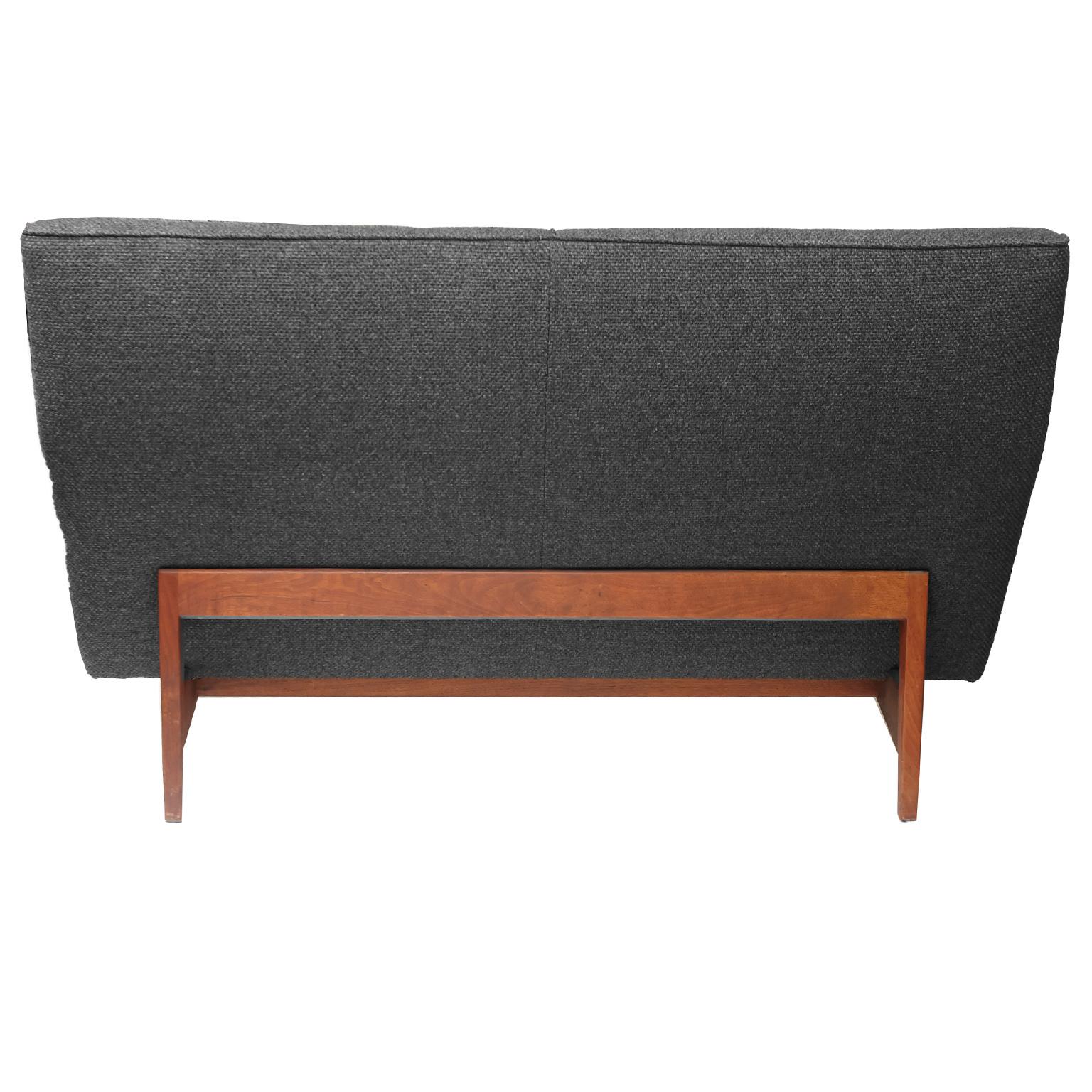 Jens Risom Charcoal Grey Sofa and Matching Love Seat Model U251 1