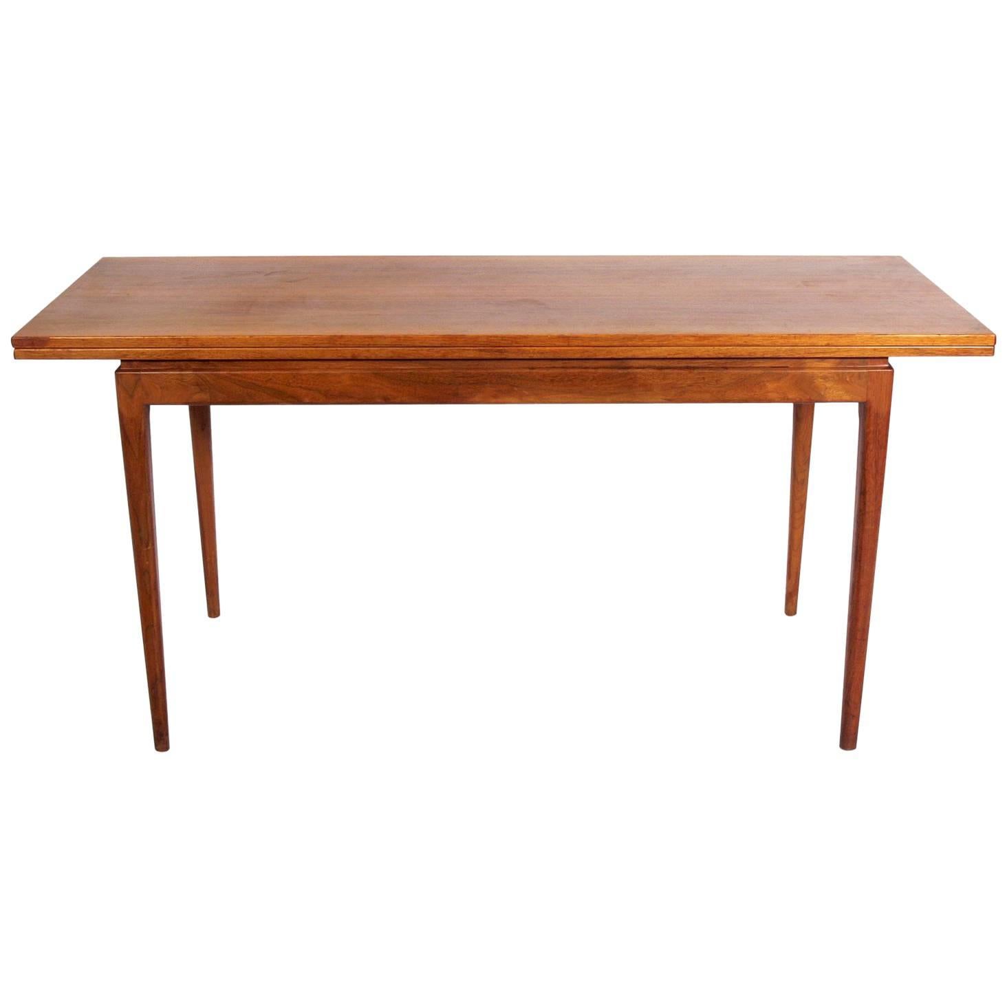 Jens Risom Console Table Opens to Dining Table