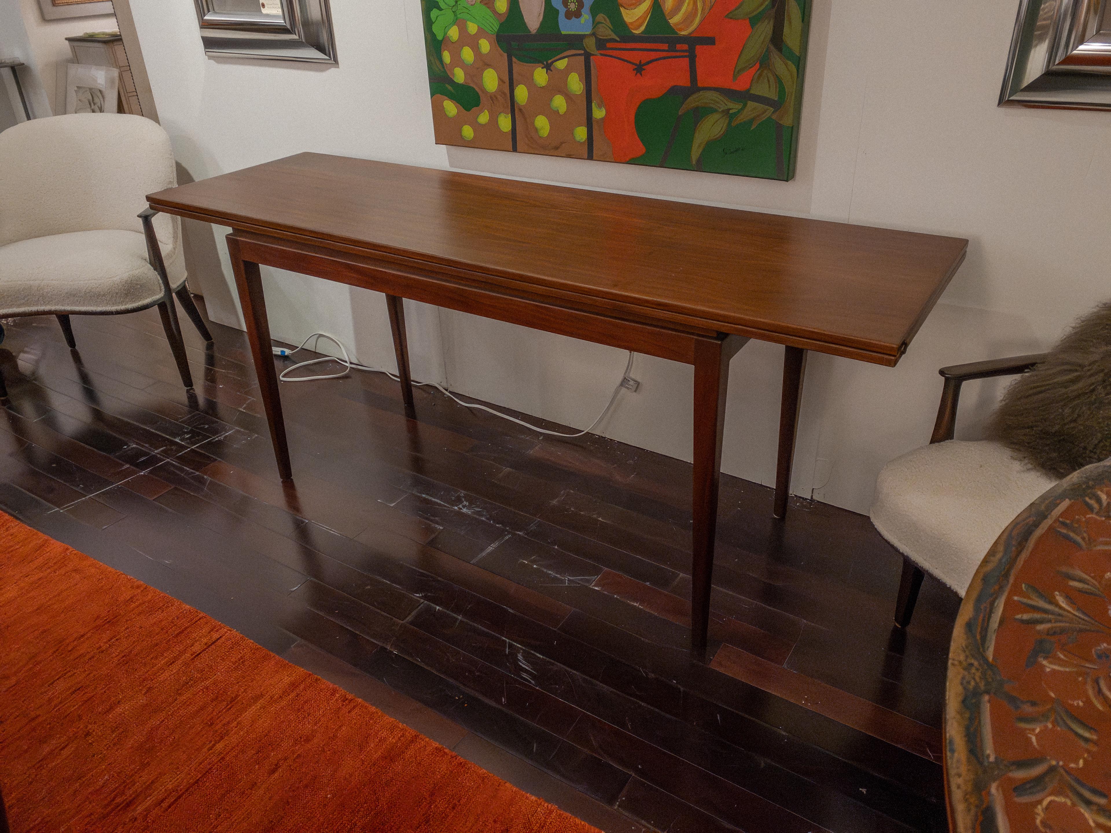 Mid-Century Modern Jens Risom Convertible Dining Table or Console