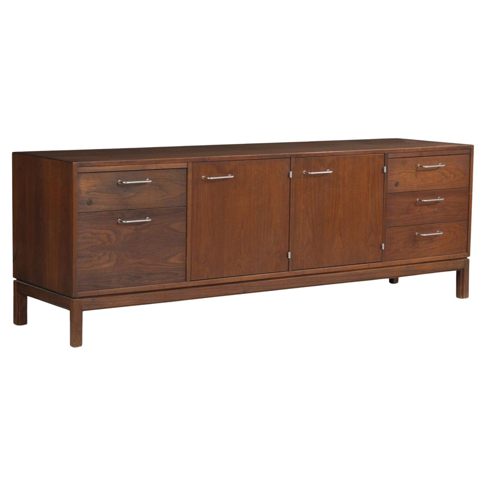 Jens Risom Credenza in Oiled Walnut For Sale