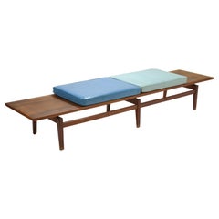Jens Risom Custom Eight Foot Walnut Table/ Bench