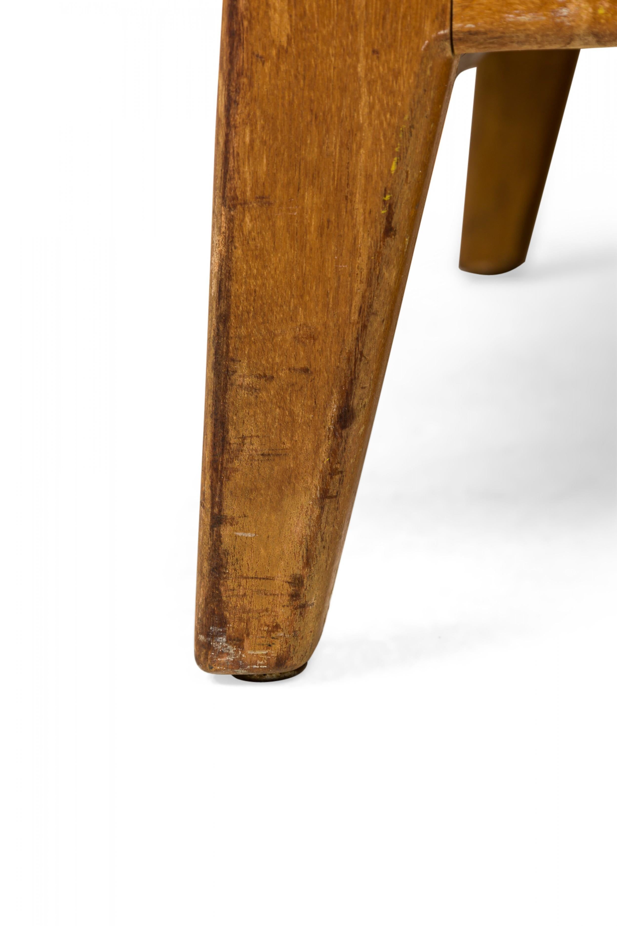 Jens Risom Danish Mid-Century Birch and Light Gray Laminate Serving Table For Sale 3