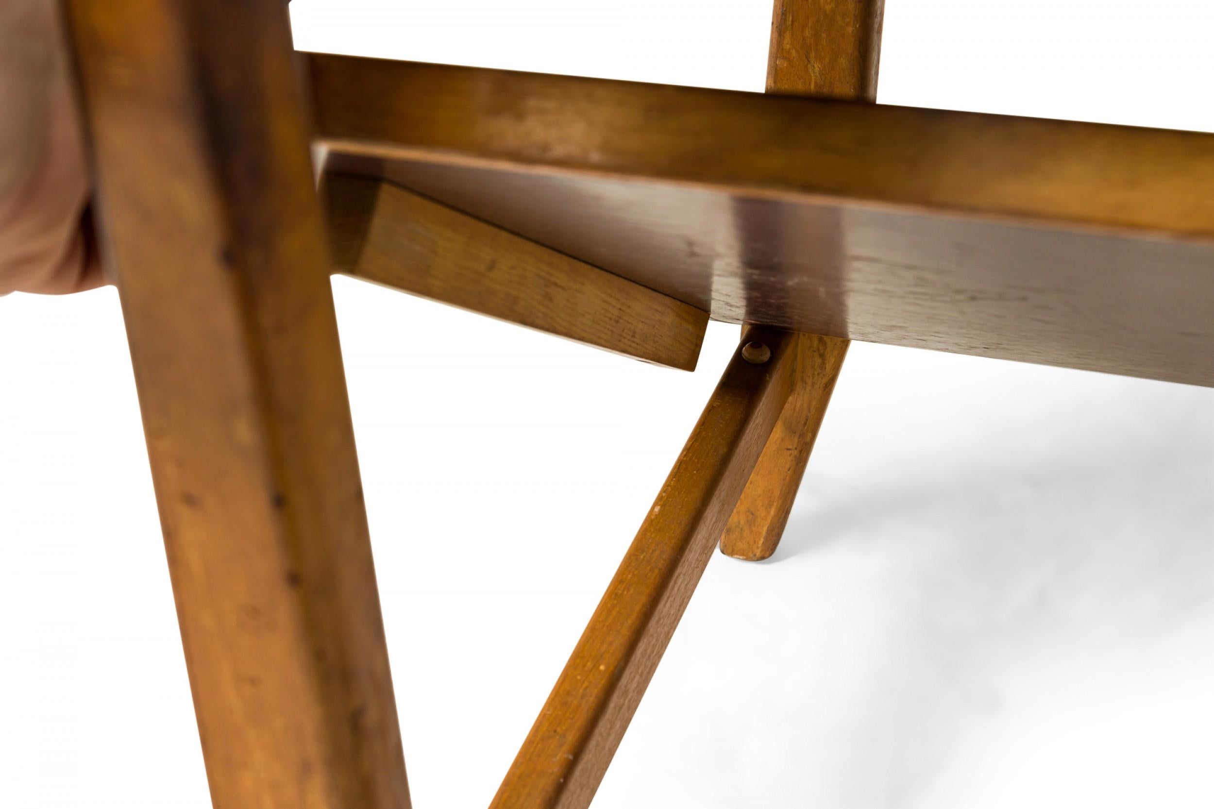 Laminated Jens Risom Danish Mid-Century Birch and Light Gray Laminate Serving Table For Sale
