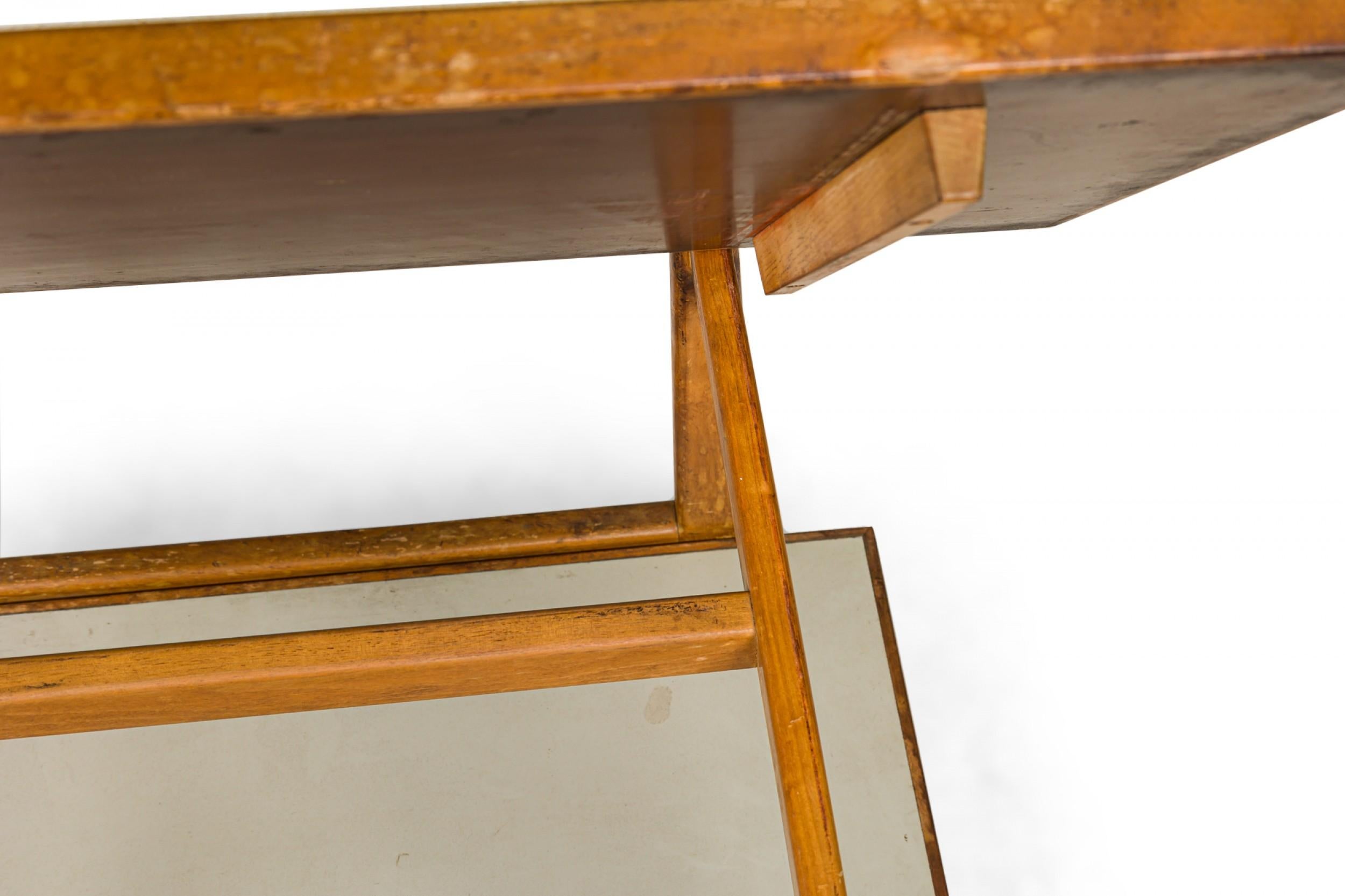 20th Century Jens Risom Danish Mid-Century Birch and Light Gray Laminate Serving Table For Sale