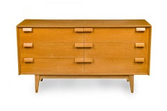 Jens Risom Danish Mid-Century Blond Oak 6-Drawer Dresser