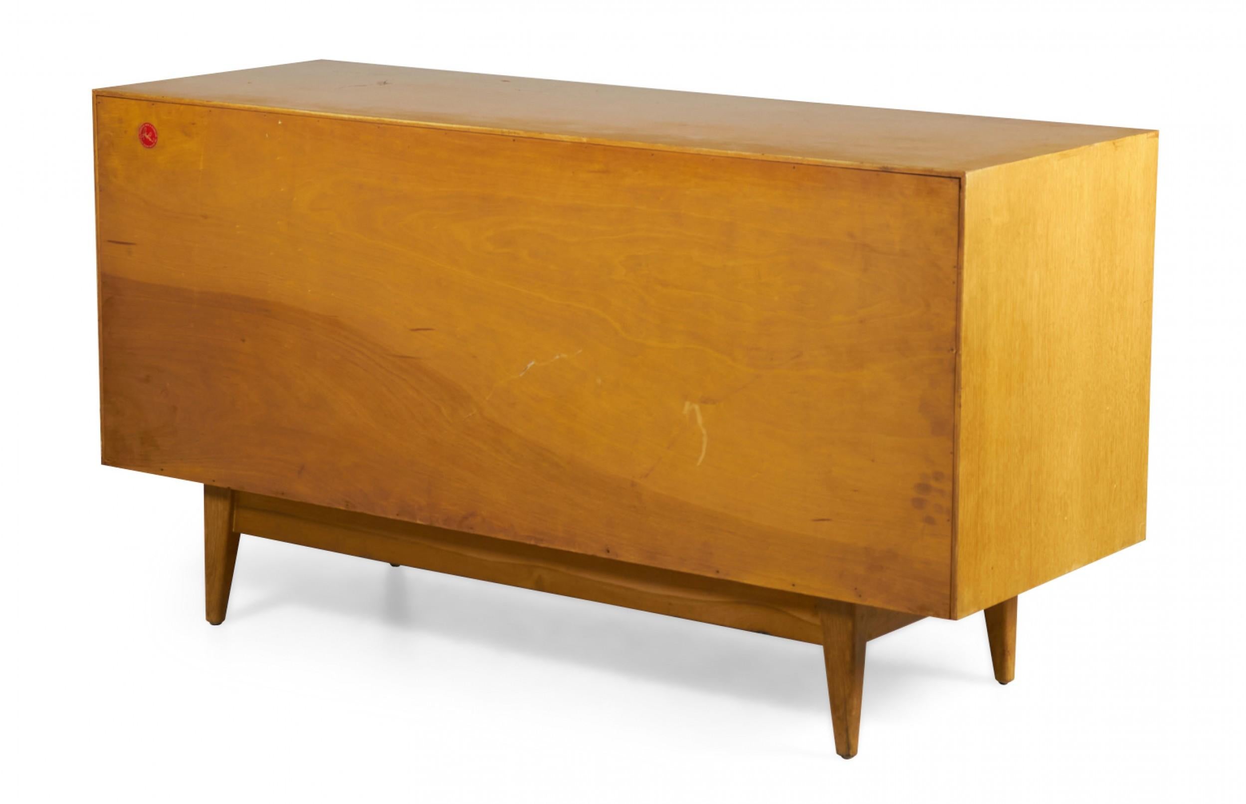Jens Risom Danish Mid-Century Blond Oak 6-Drawer Dresser For Sale 1