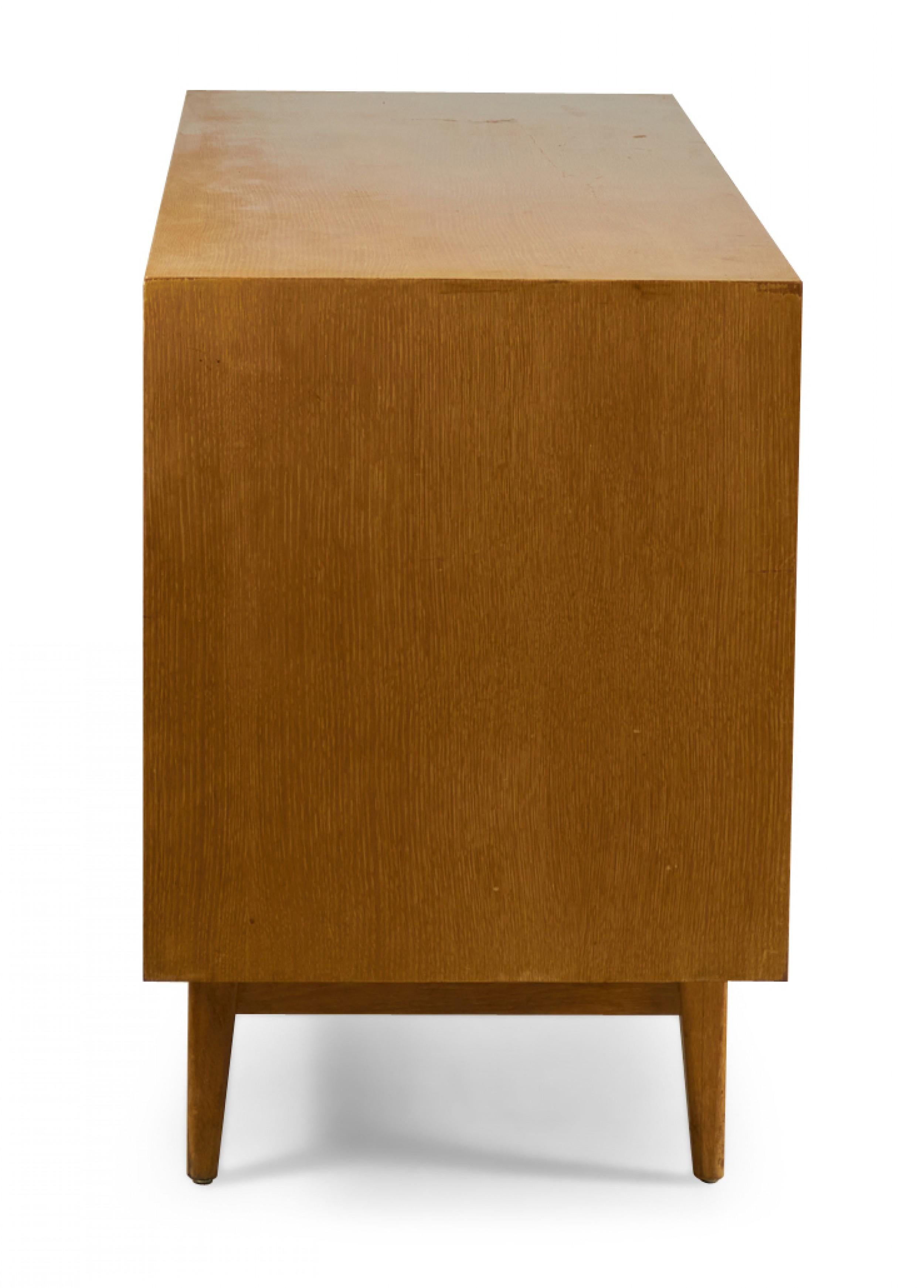 Jens Risom Danish Mid-Century Blond Oak 6-Drawer Dresser For Sale 2