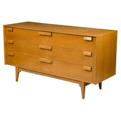 Jens Risom Danish Mid-Century Blond Oak 6-Drawer Dresser