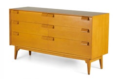 Vintage Jens Risom Danish Mid-Century Blond Oak 6-Drawer Dresser