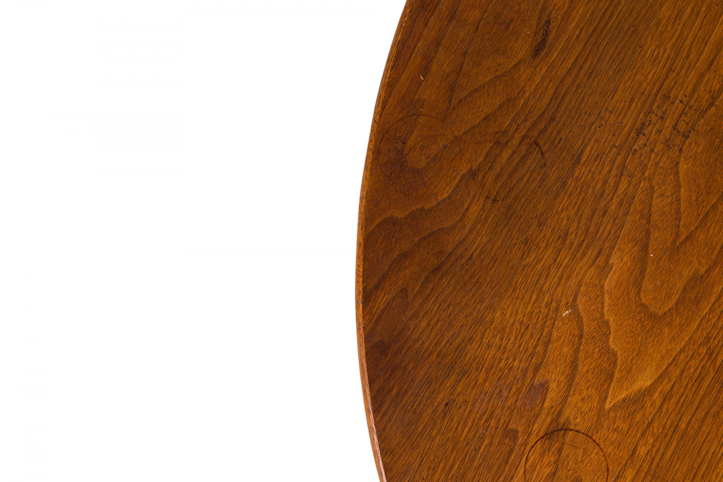 Jens Risom Danish Mid-Century Circular Walnut Revolving Lazy Susan Coffee Table For Sale 1
