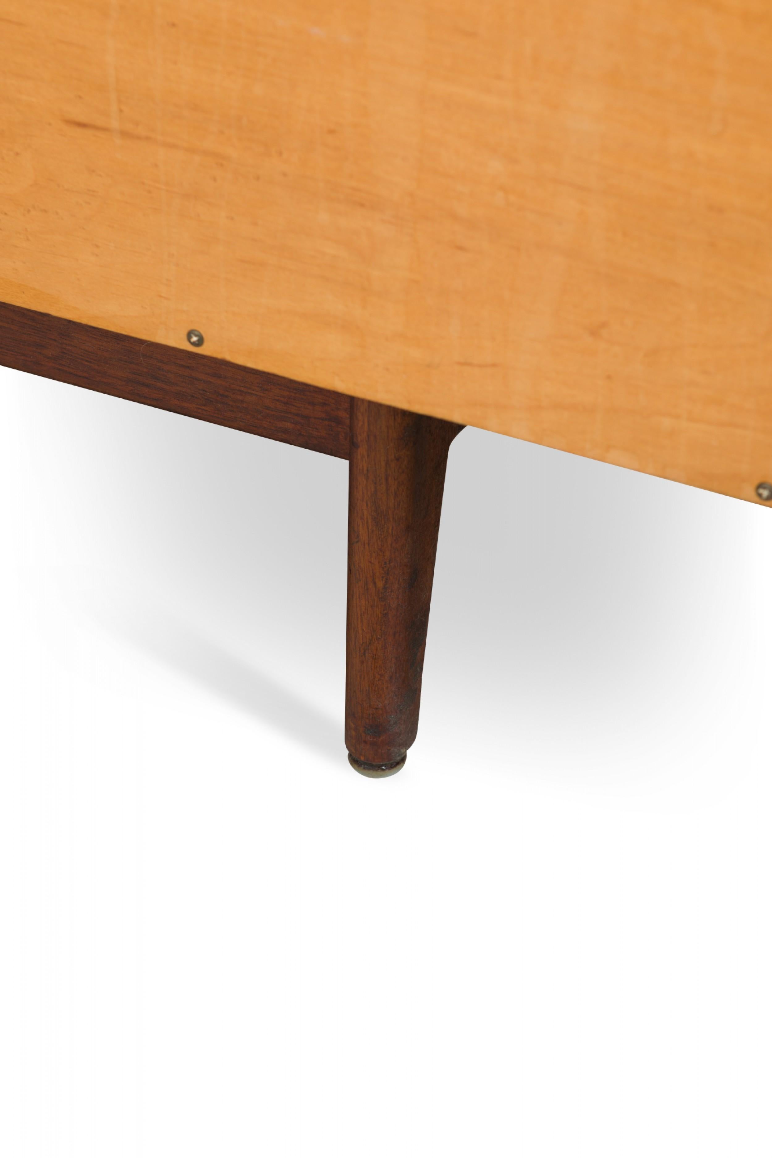 Jens Risom Danish Mid-Century Walnut 8-Drawer Dresser / Writing Desk For Sale 9
