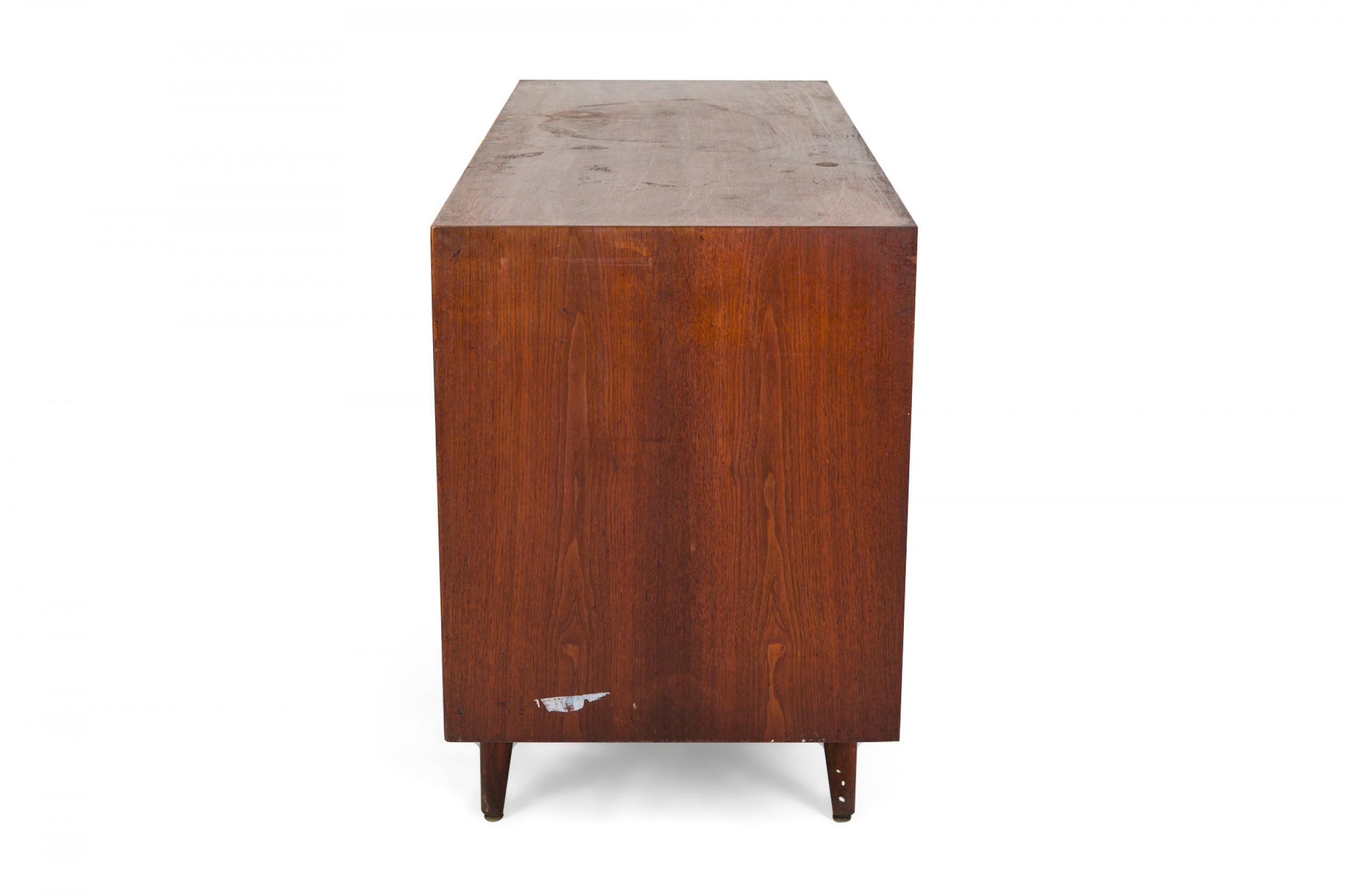 Mid-Century Modern Jens Risom Danish Mid-Century Walnut 8-Drawer Dresser / Writing Desk For Sale