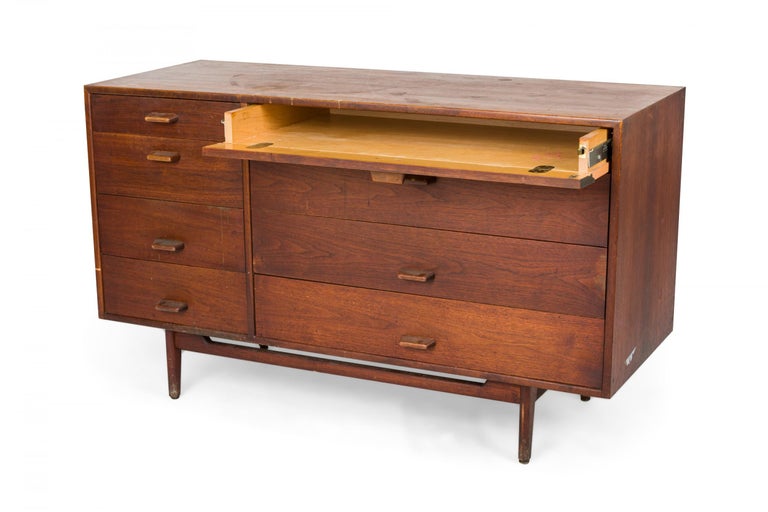 Jens Risom Danish MidCentury Walnut 8Drawer Dresser / Writing Desk