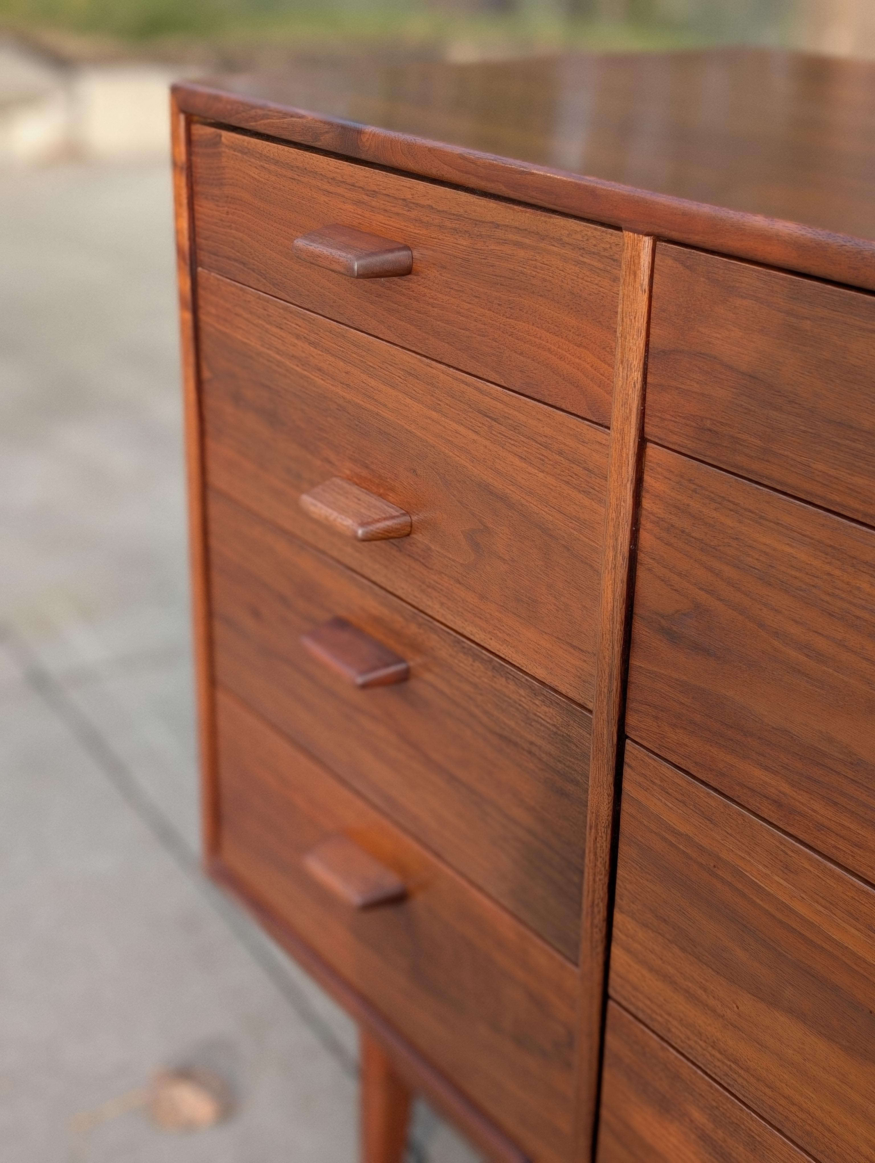 Mid-20th Century Jens Risom Danish Mid-Century Walnut Dresser For Sale