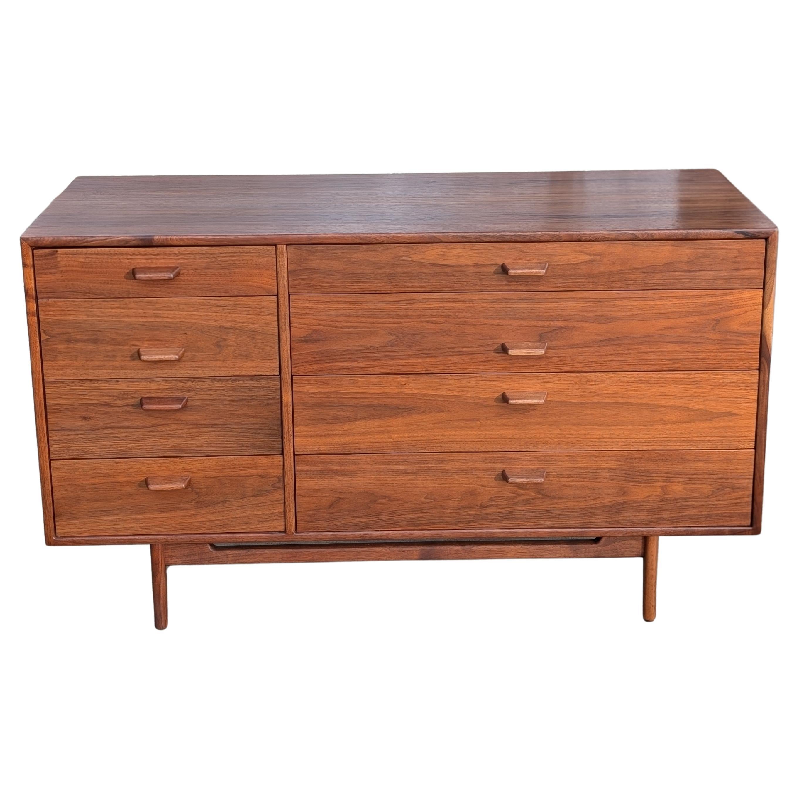 Jens Risom Danish Mid-Century Walnut Dresser