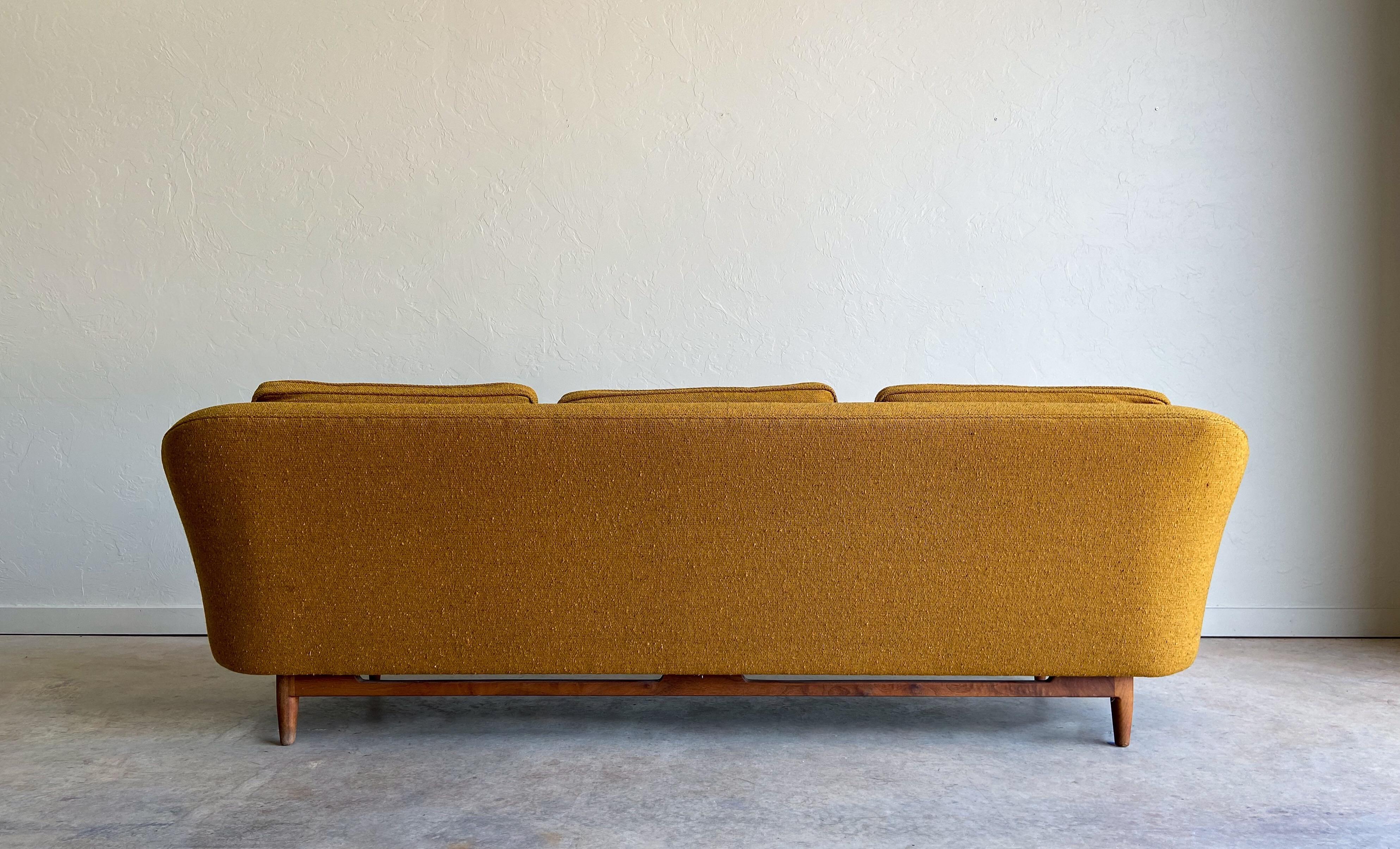 Mid-Century Modern Jens Risom Danish Modern Sofa Signed