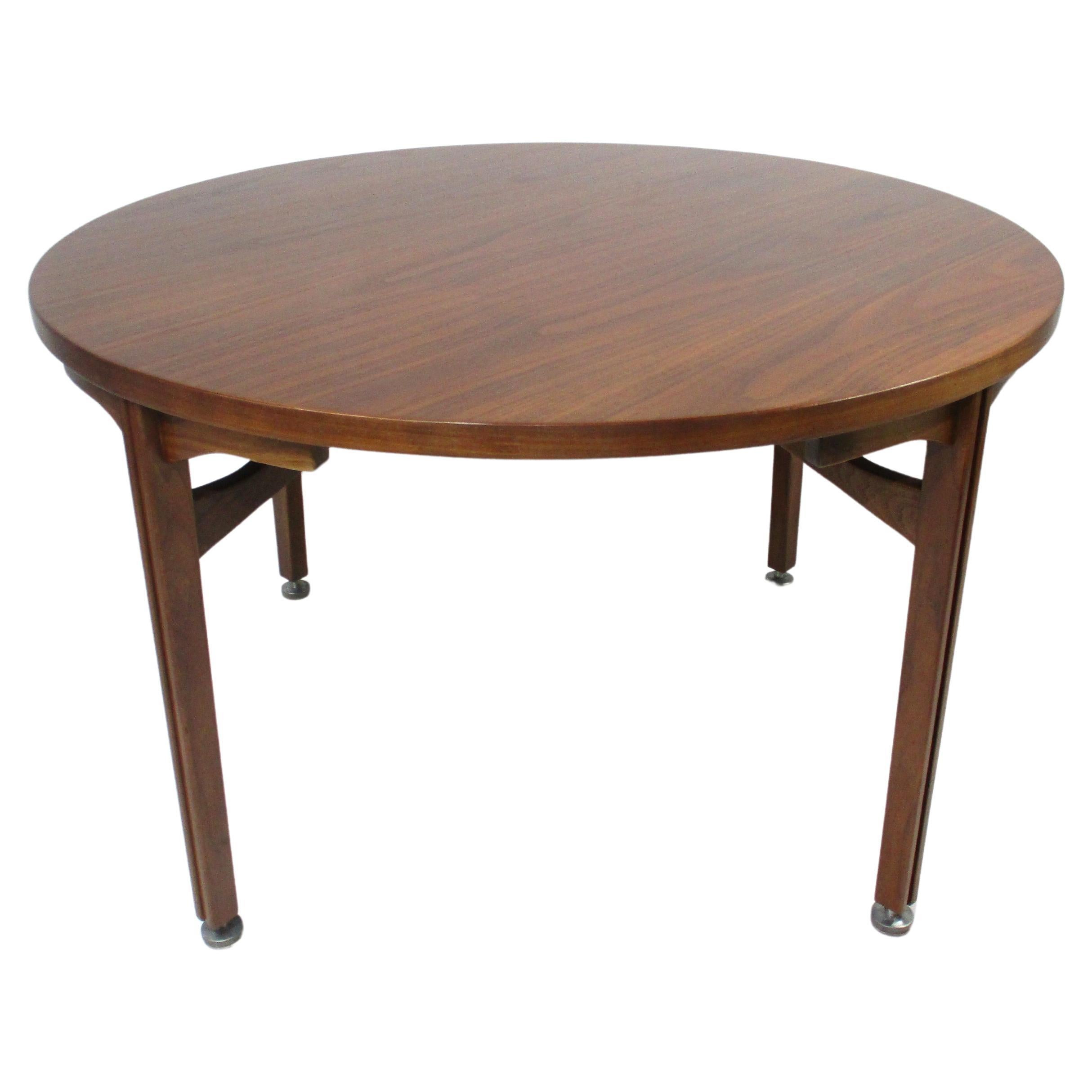 Jens Risom Danish Styled Walnut Dining Table by Risom Designs  For Sale