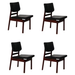 Chaises de salle à manger Jens Risom remises à neuf et retapissées