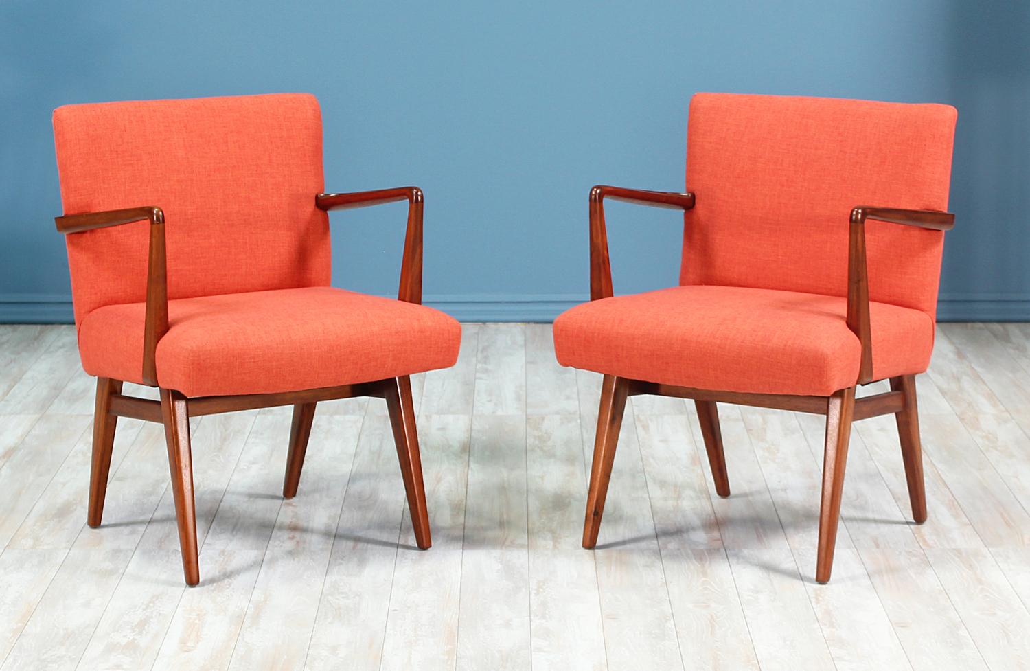 Fabric Jens Risom Easy Chairs for Knoll