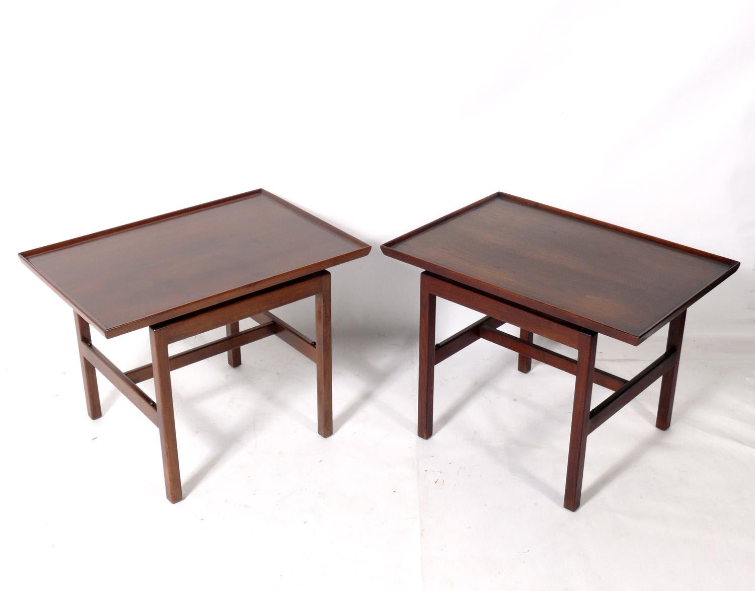 Mid-Century Modern Jens Risom End Tables or Night Stands