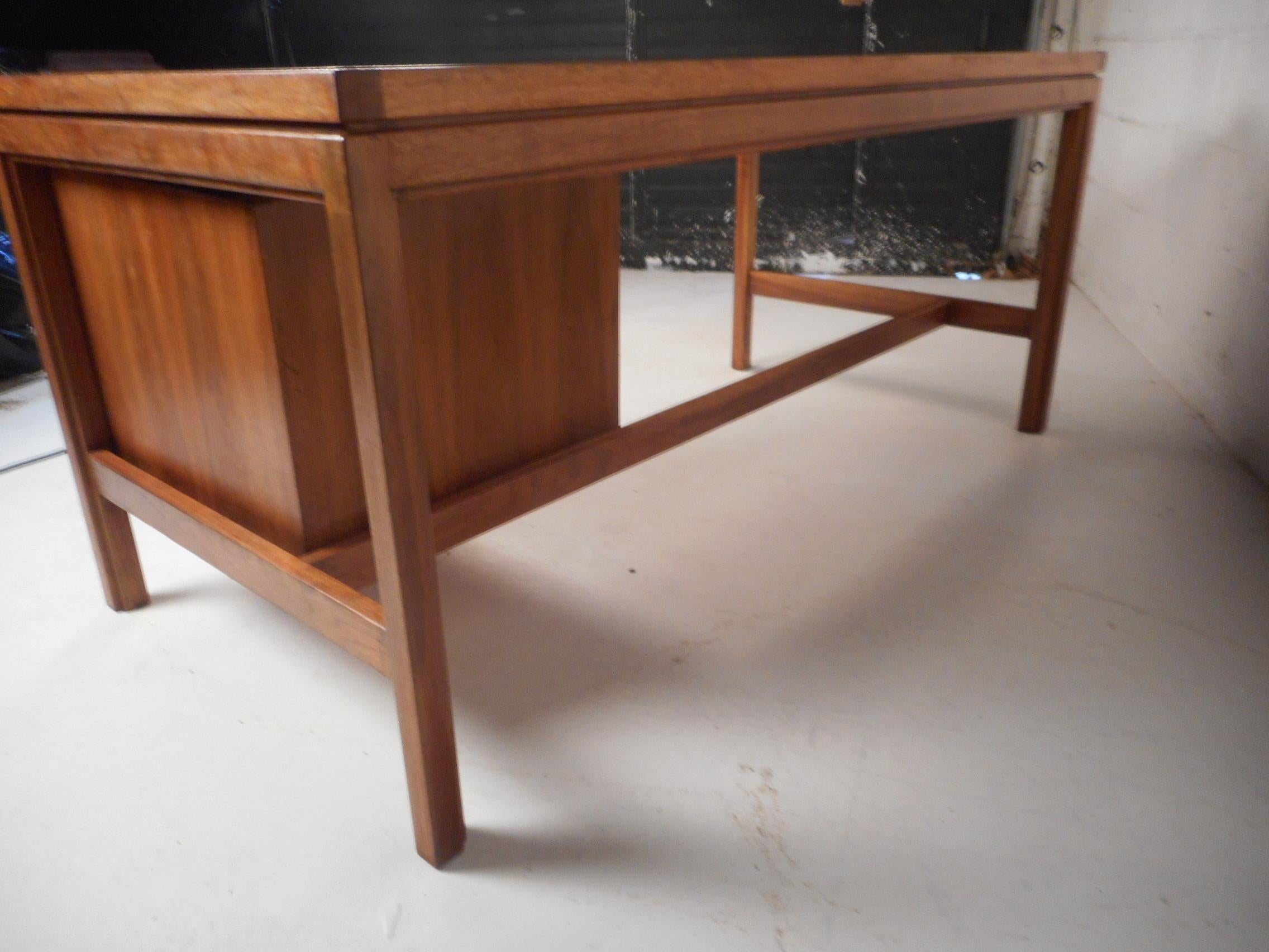 Late 20th Century Jens Risom Executive Desk with a Finished Back
