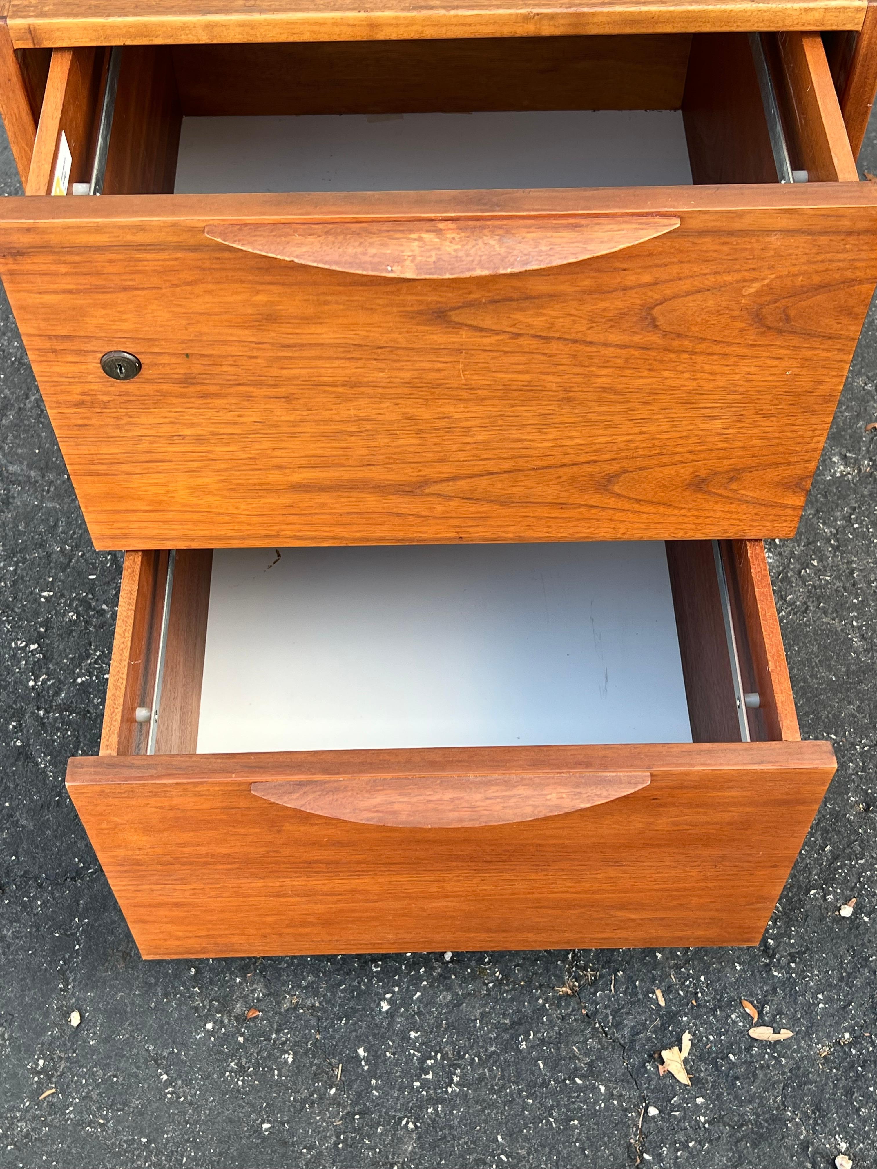 American Jens Risom Filing Cabinet in Walnut