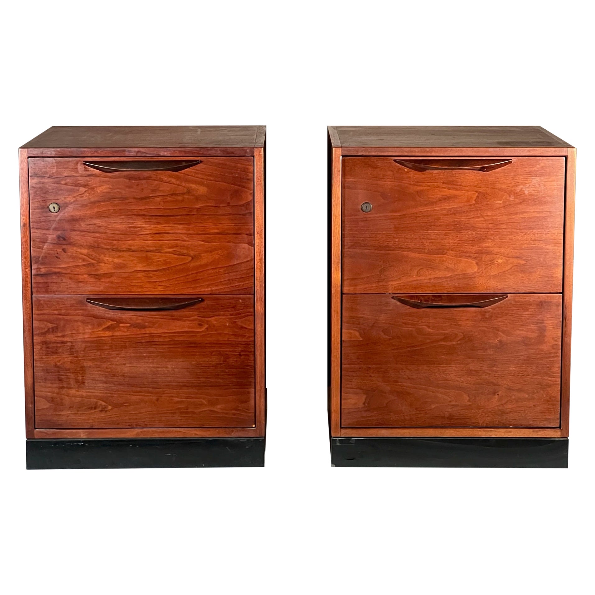 Jens Risom Filing Cabinets in Walnut