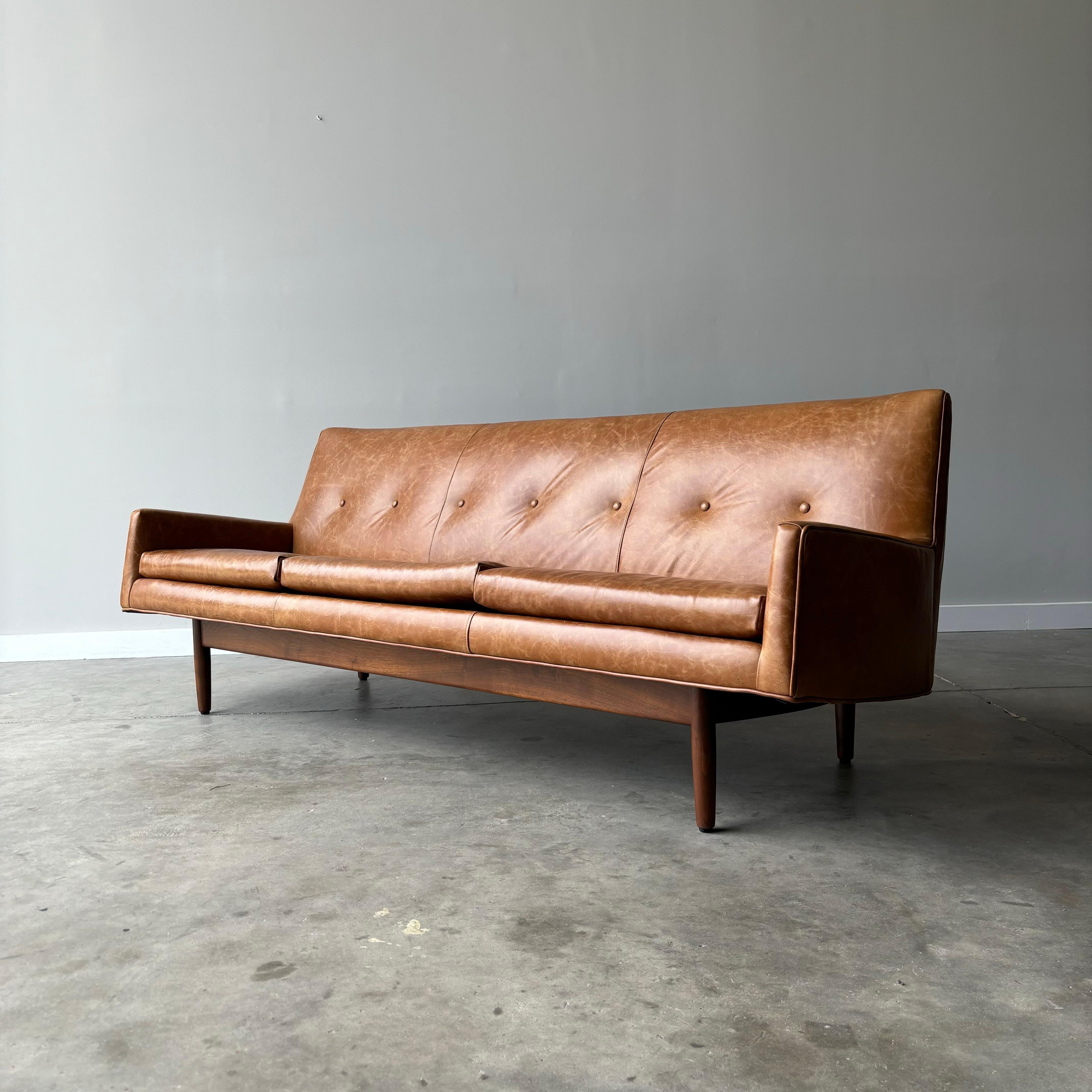 Mid-Century Modern Jens Risom Floating Sofa, 1960s For Sale