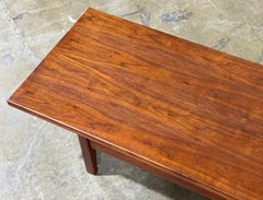 Jens Risom Floating Walnut Coffee Table, Model T621, Cocktail Table or Bench